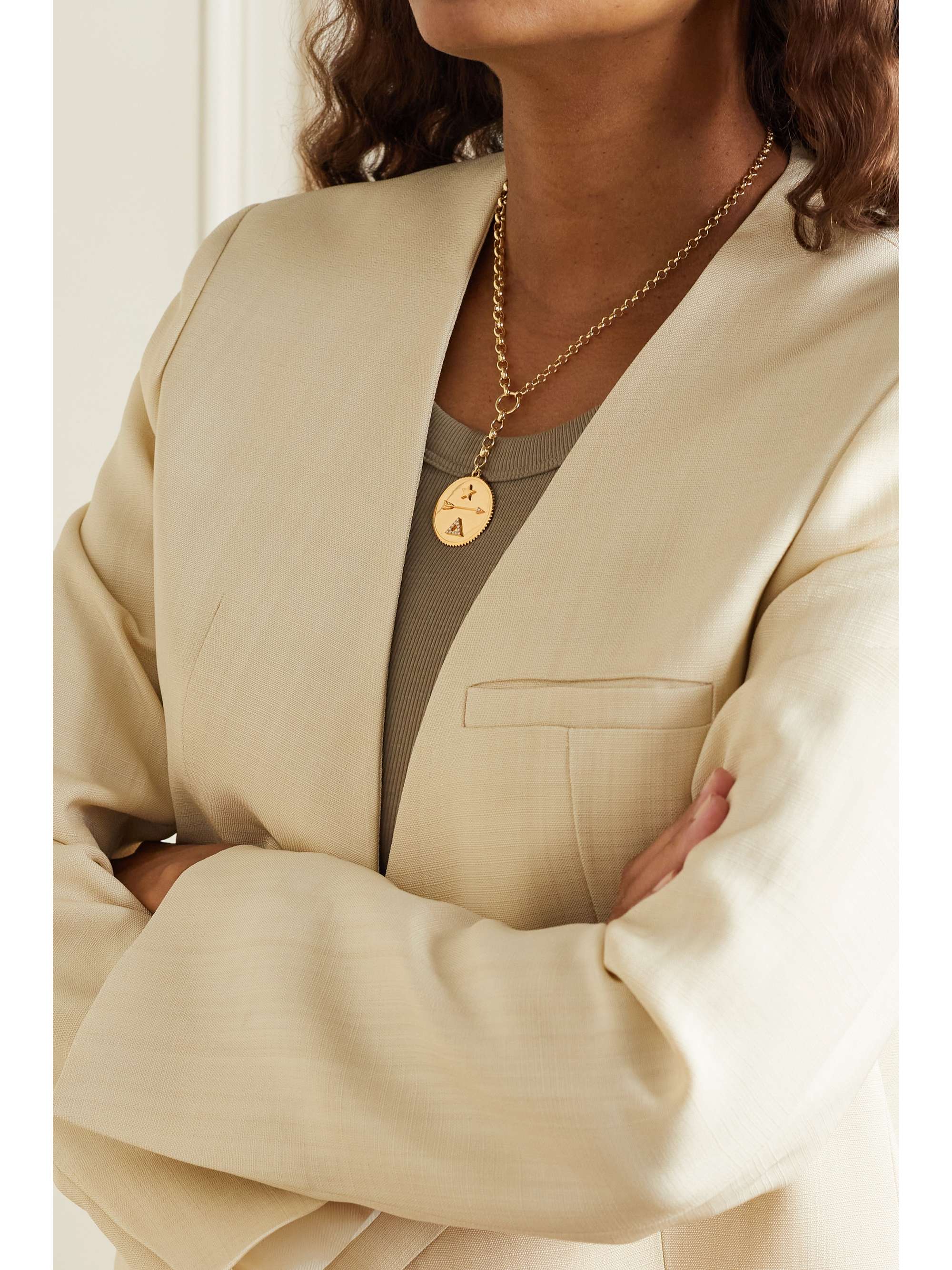 FOUNDRAE + NET SUSTAIN Dream 18-karat recycled gold diamond necklace