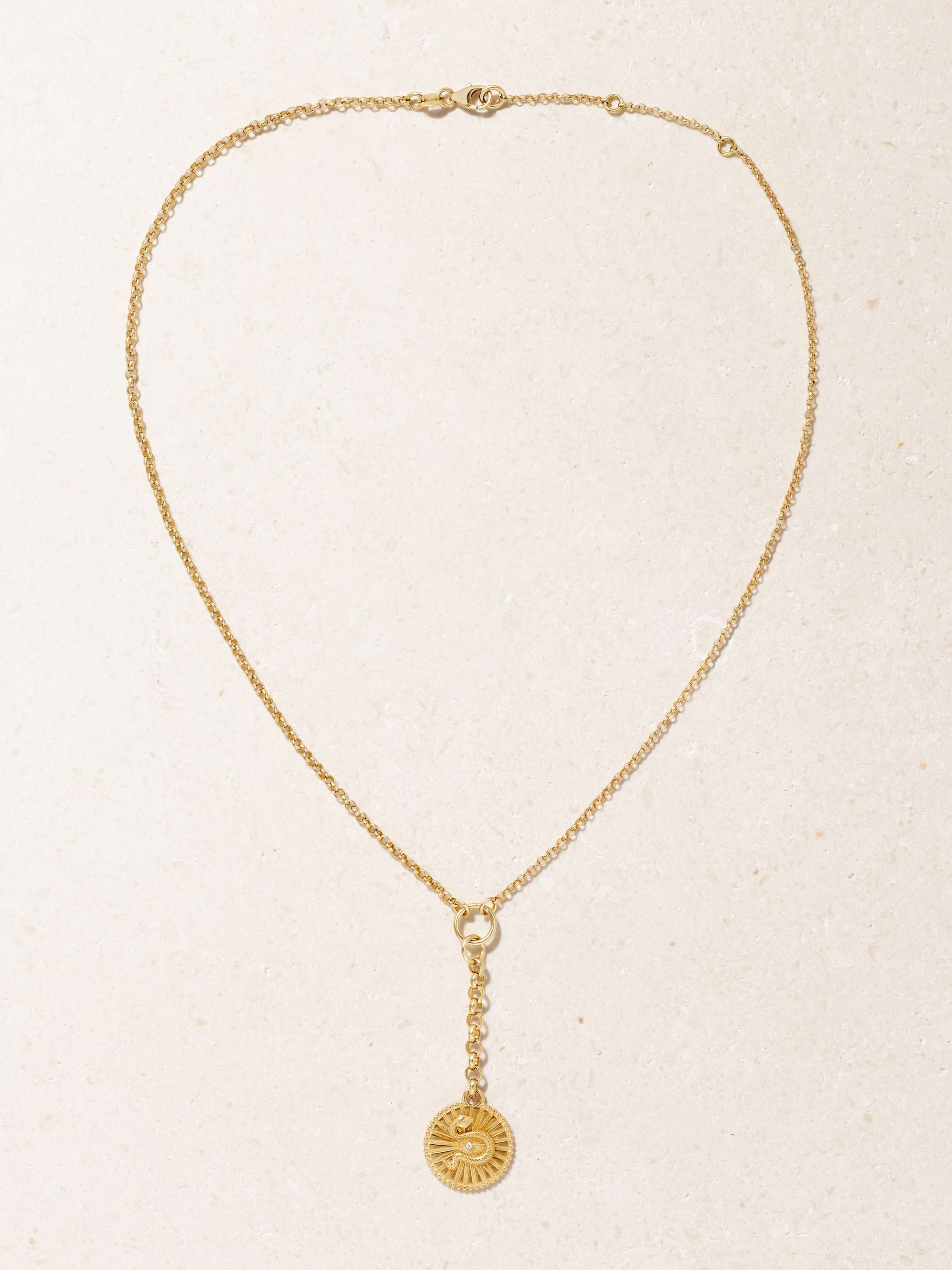 FOUNDRAE + NET SUSTAIN Wholeness 18-karat recycled gold diamond necklace