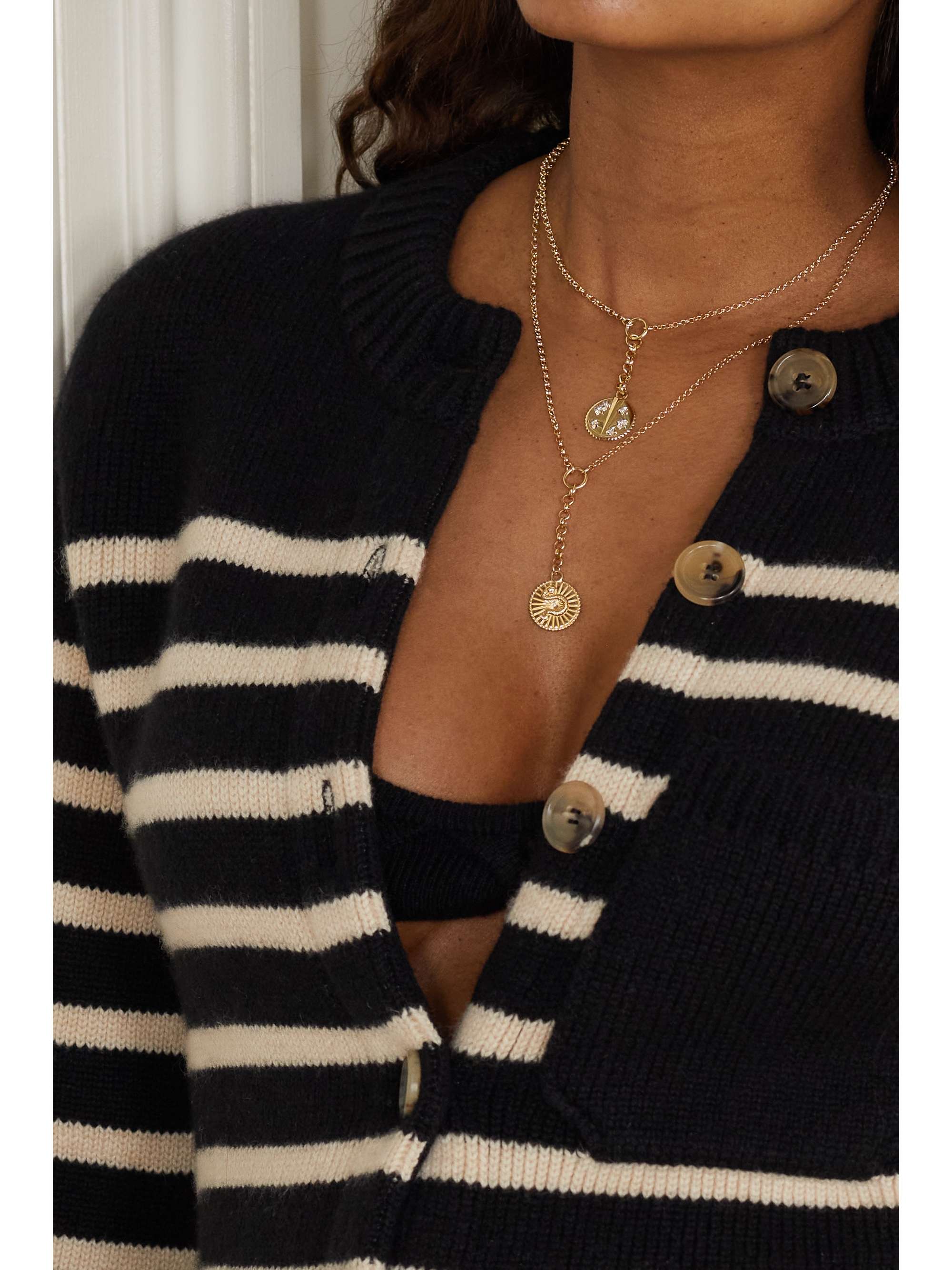 FOUNDRAE + NET SUSTAIN Wholeness 18-karat recycled gold diamond necklace