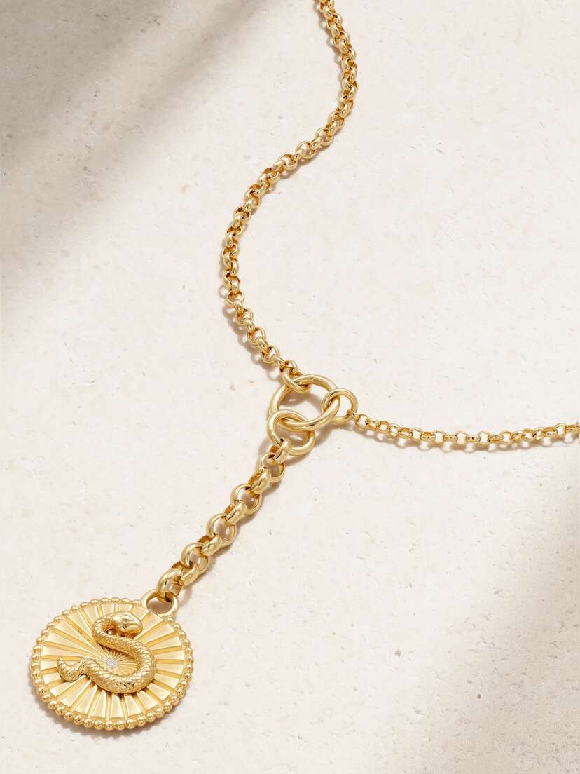 Foundrae + Net Sustain Wholeness 18-karat Recycled Gold Diamond Necklace