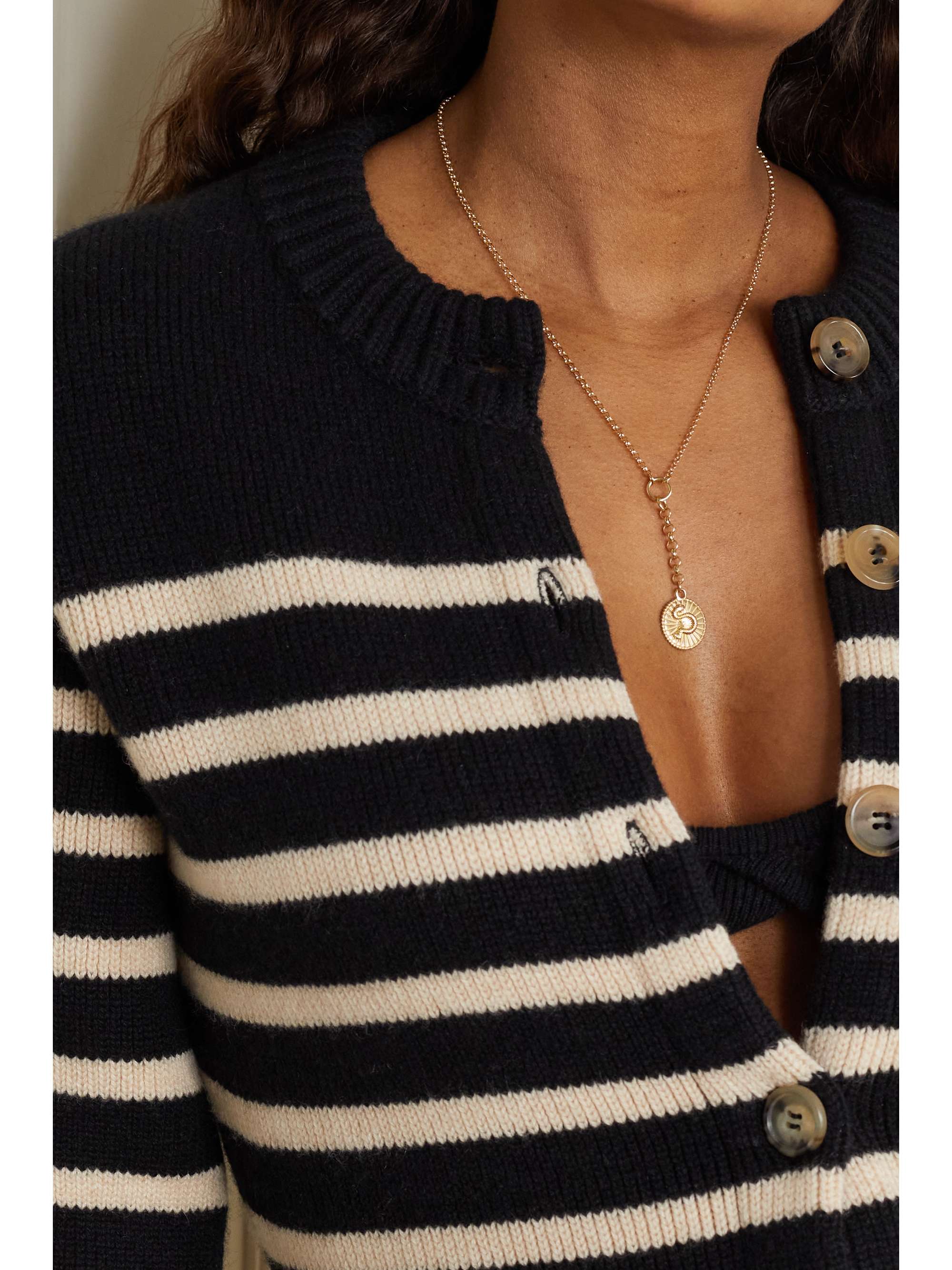FOUNDRAE + NET SUSTAIN Wholeness 18-karat recycled gold diamond necklace