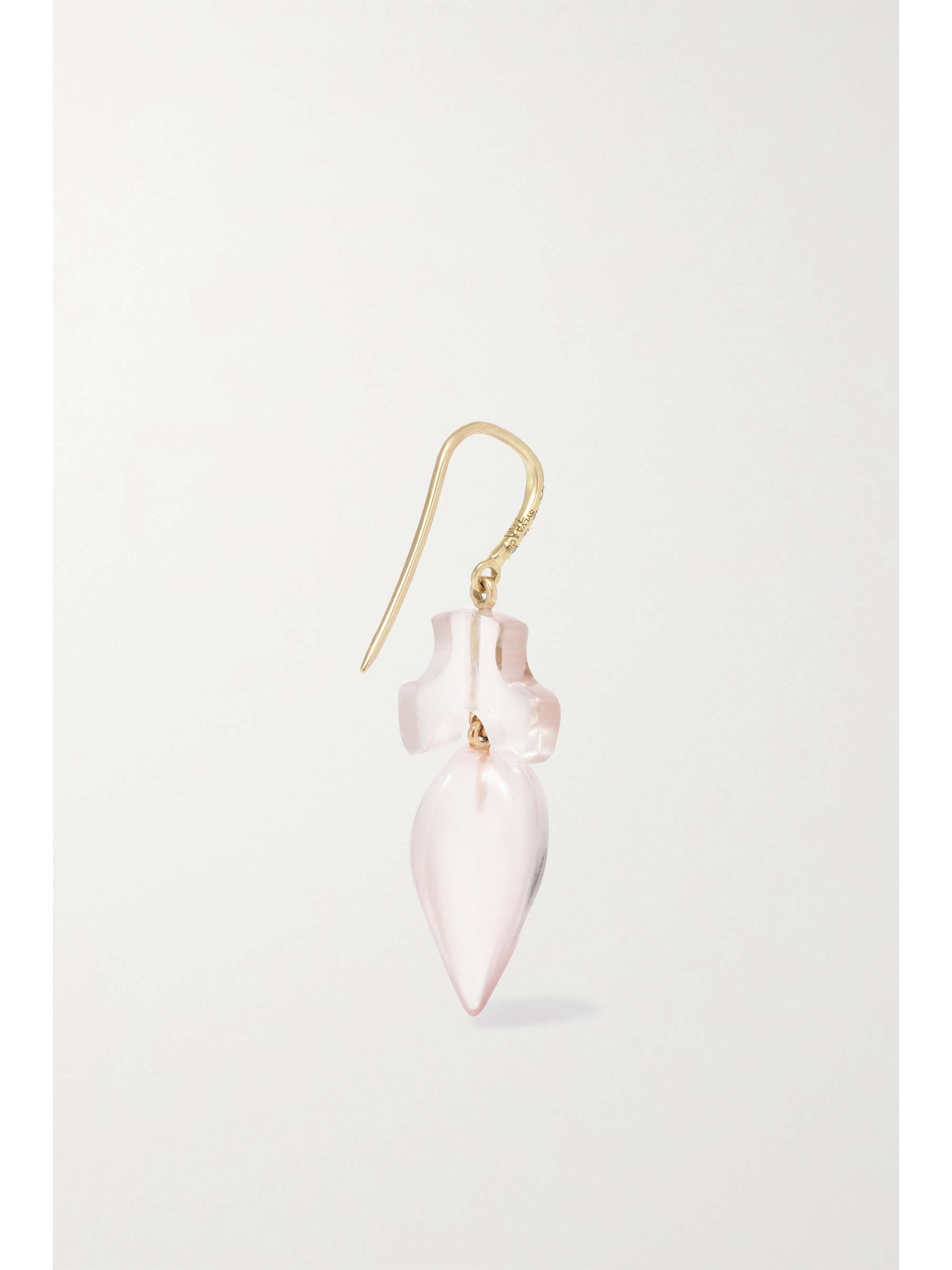 SYLVA & CIE 18-karat gold, quartz and diamond earrings
