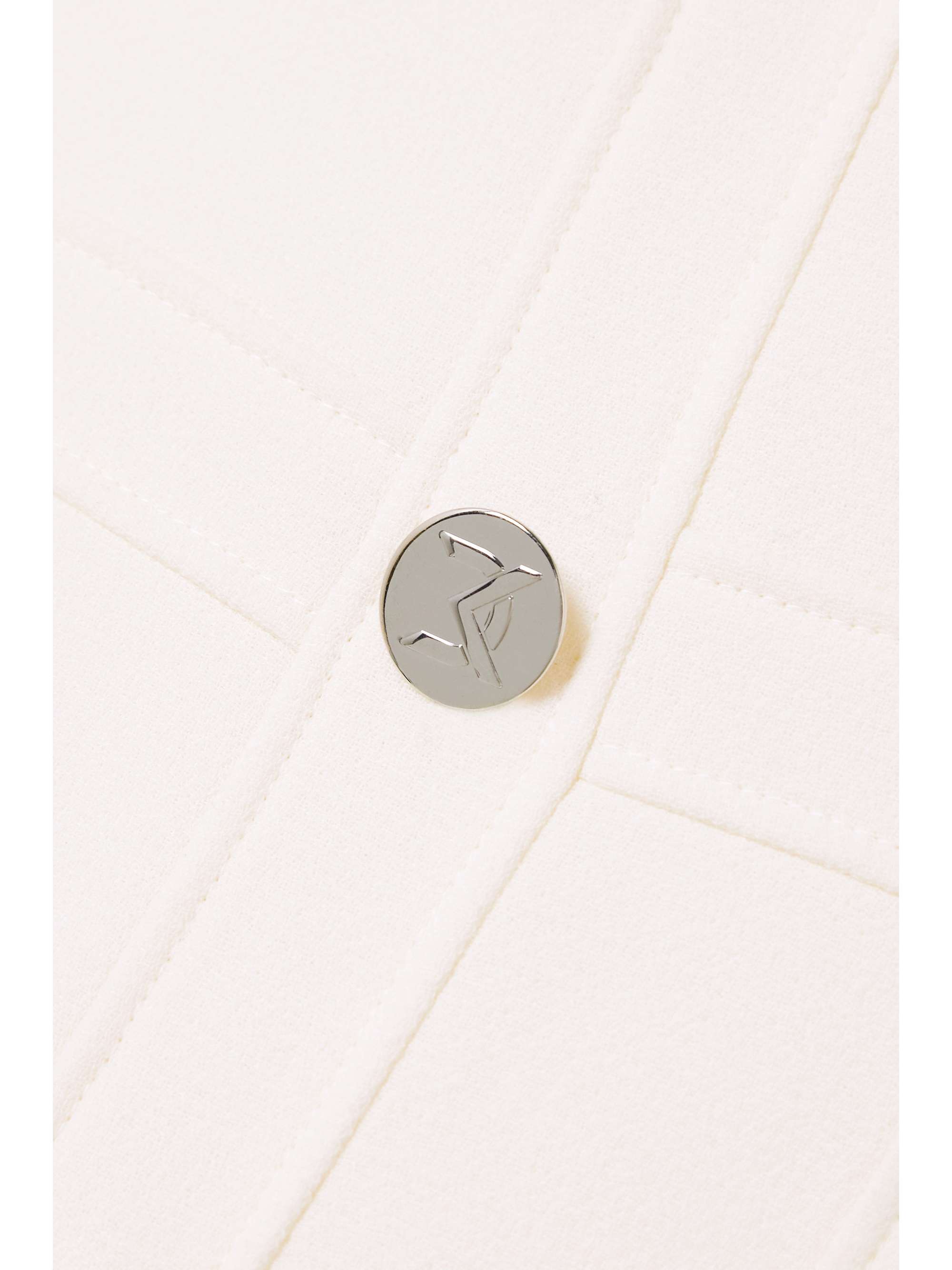 DAVID KOMA Button-embellished wool-crepe midi dress
