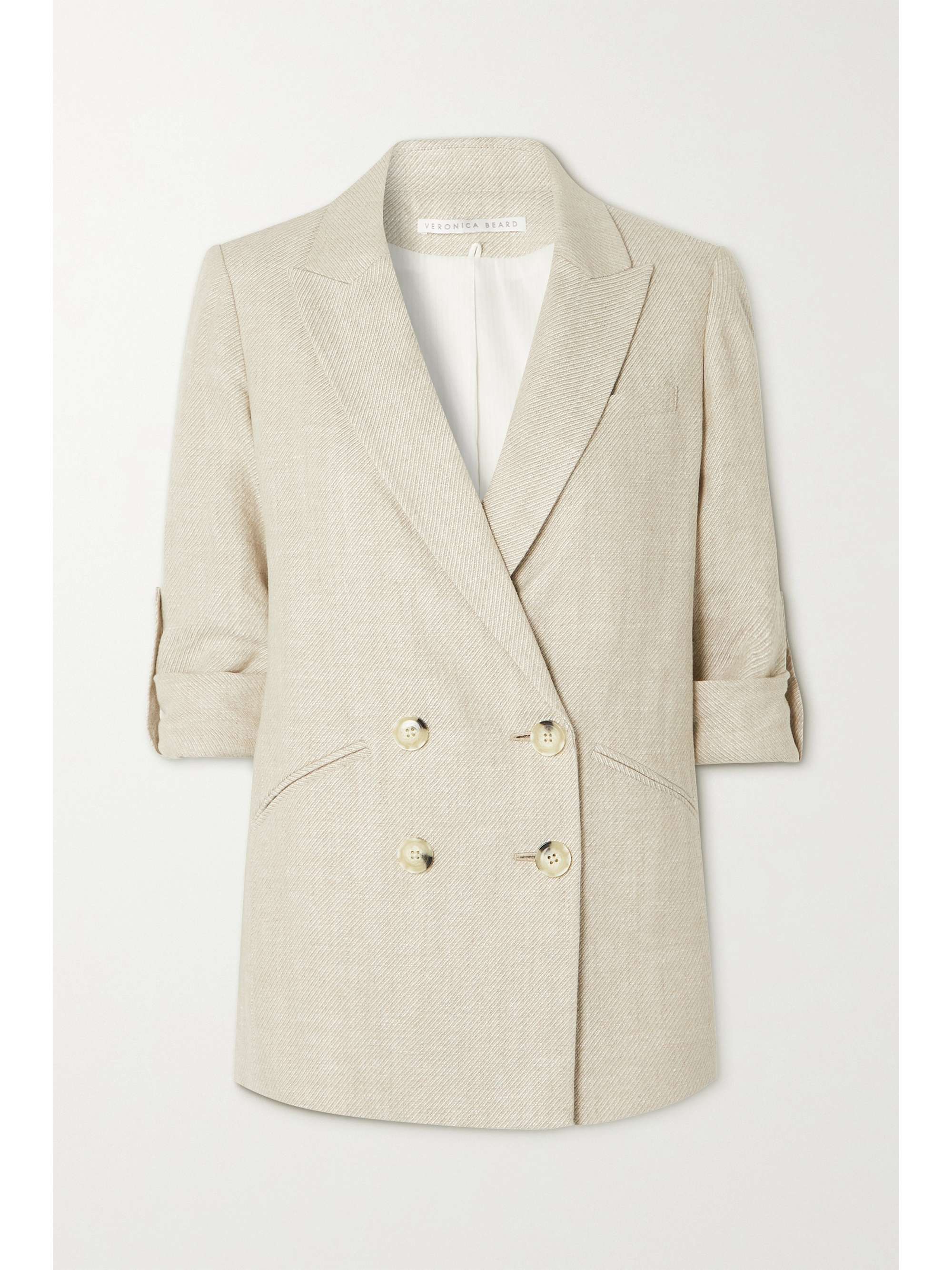 veronica beard linen blazer
