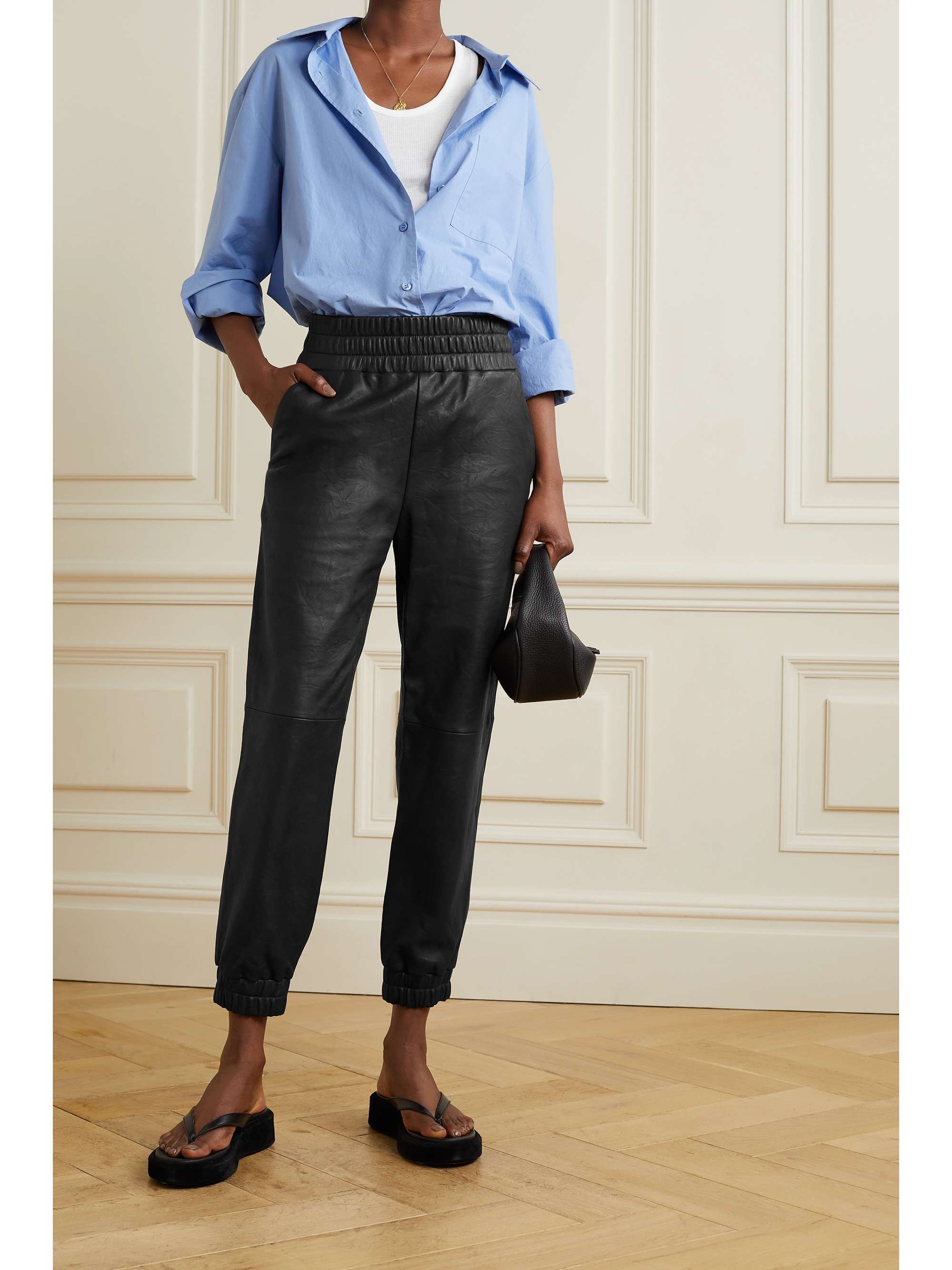 veronica beard leather pants