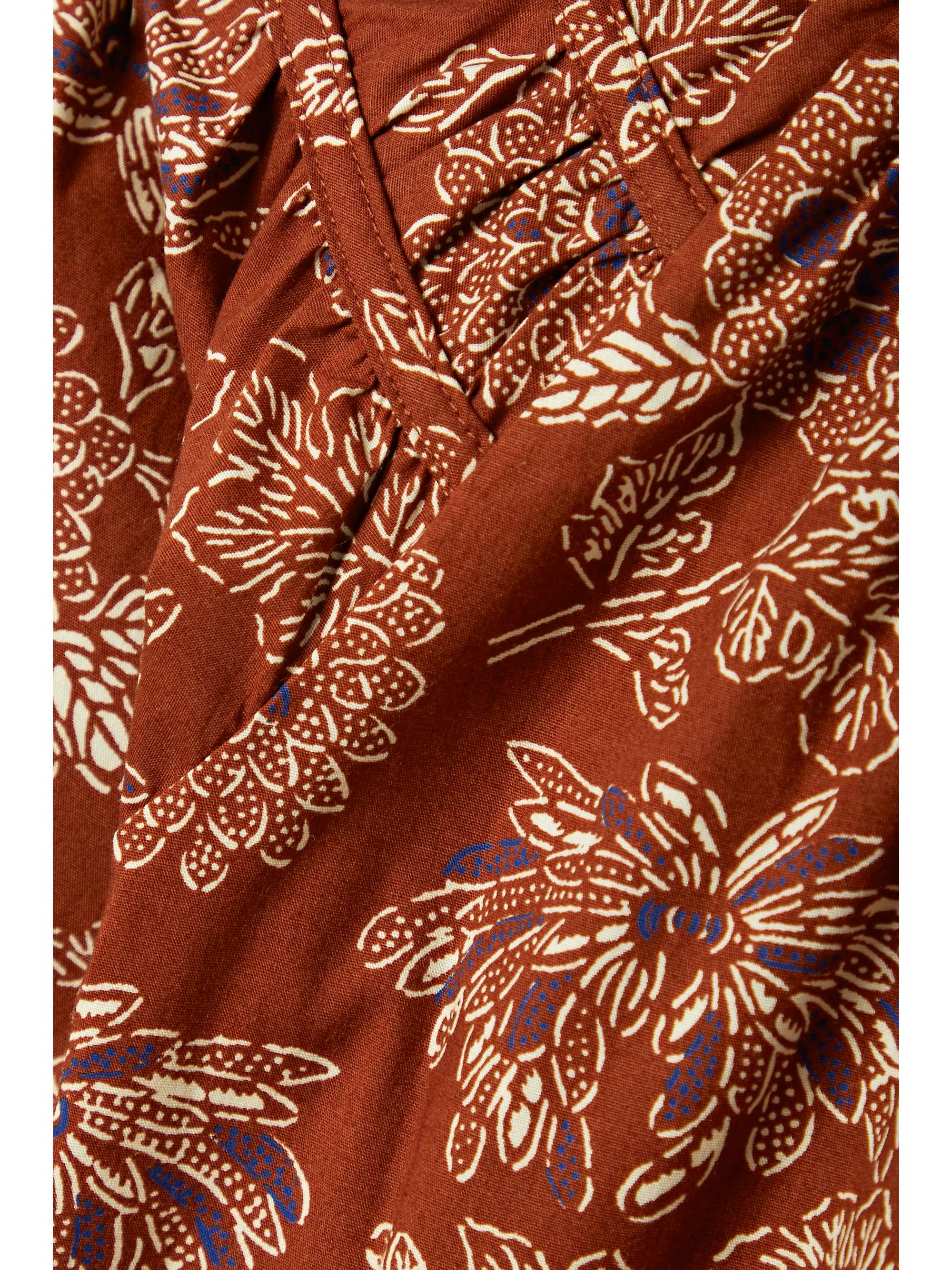 VERONICA BEARD Kester floral-print cotton-blend poplin peplum blouse