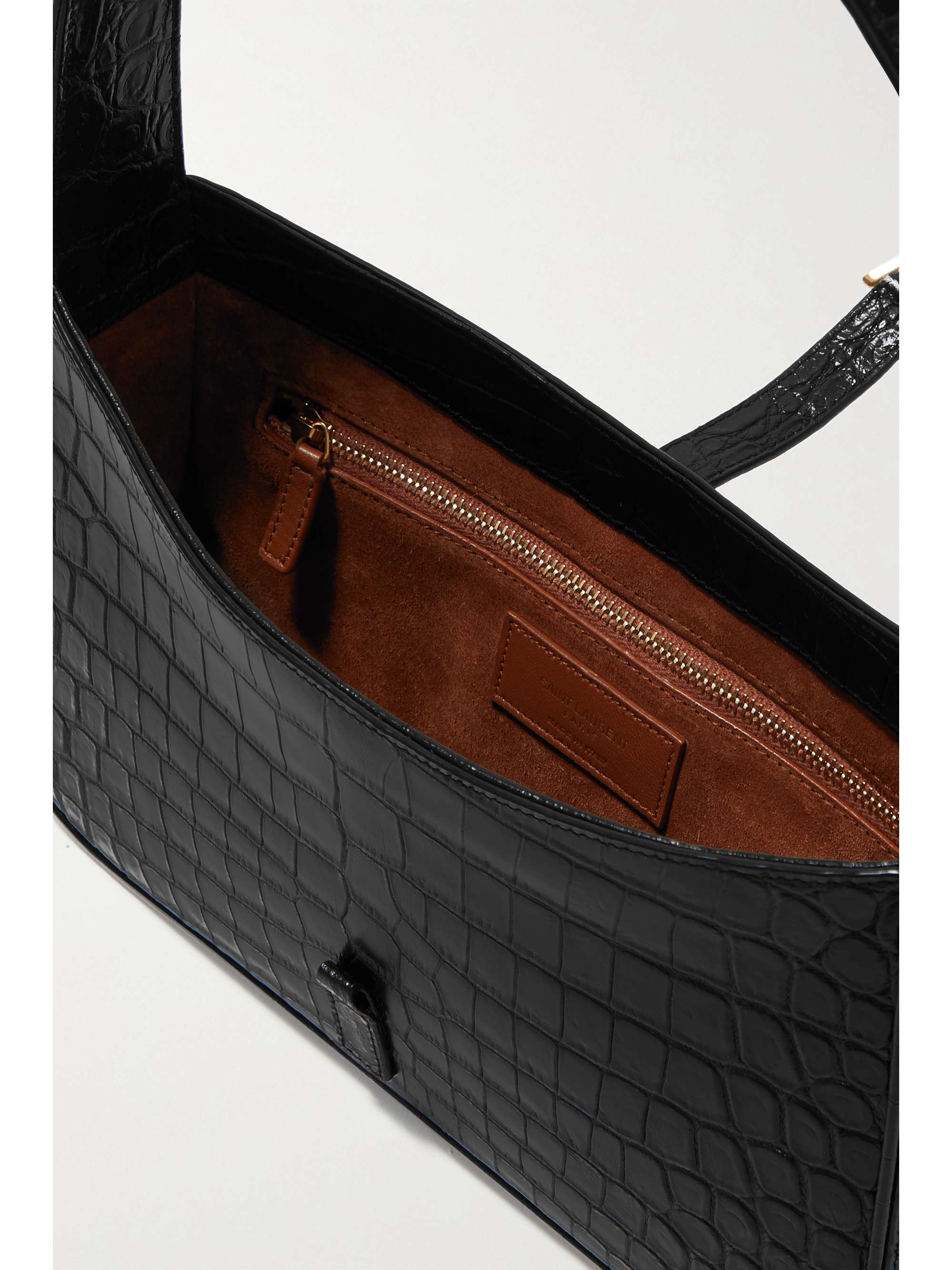 SAINT LAURENT Le 5 à 7 croc-effect leather shoulder bag
