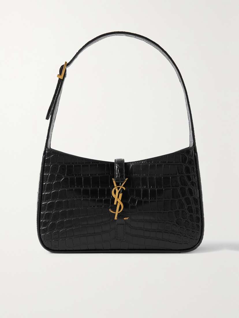 Saint Laurent Le 5 À 7 Croc-effect Leather Shoulder Bag