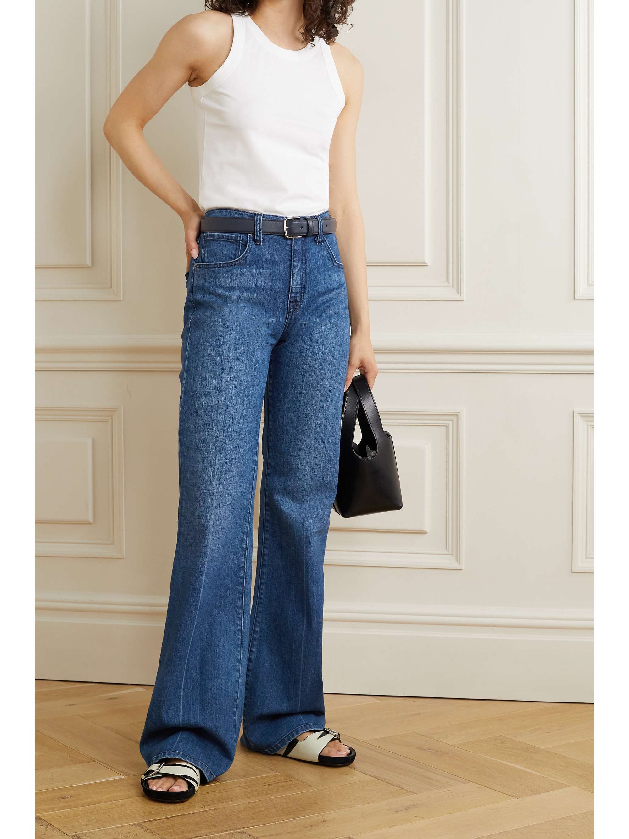 Dark denim Celia high-rise straight-leg 