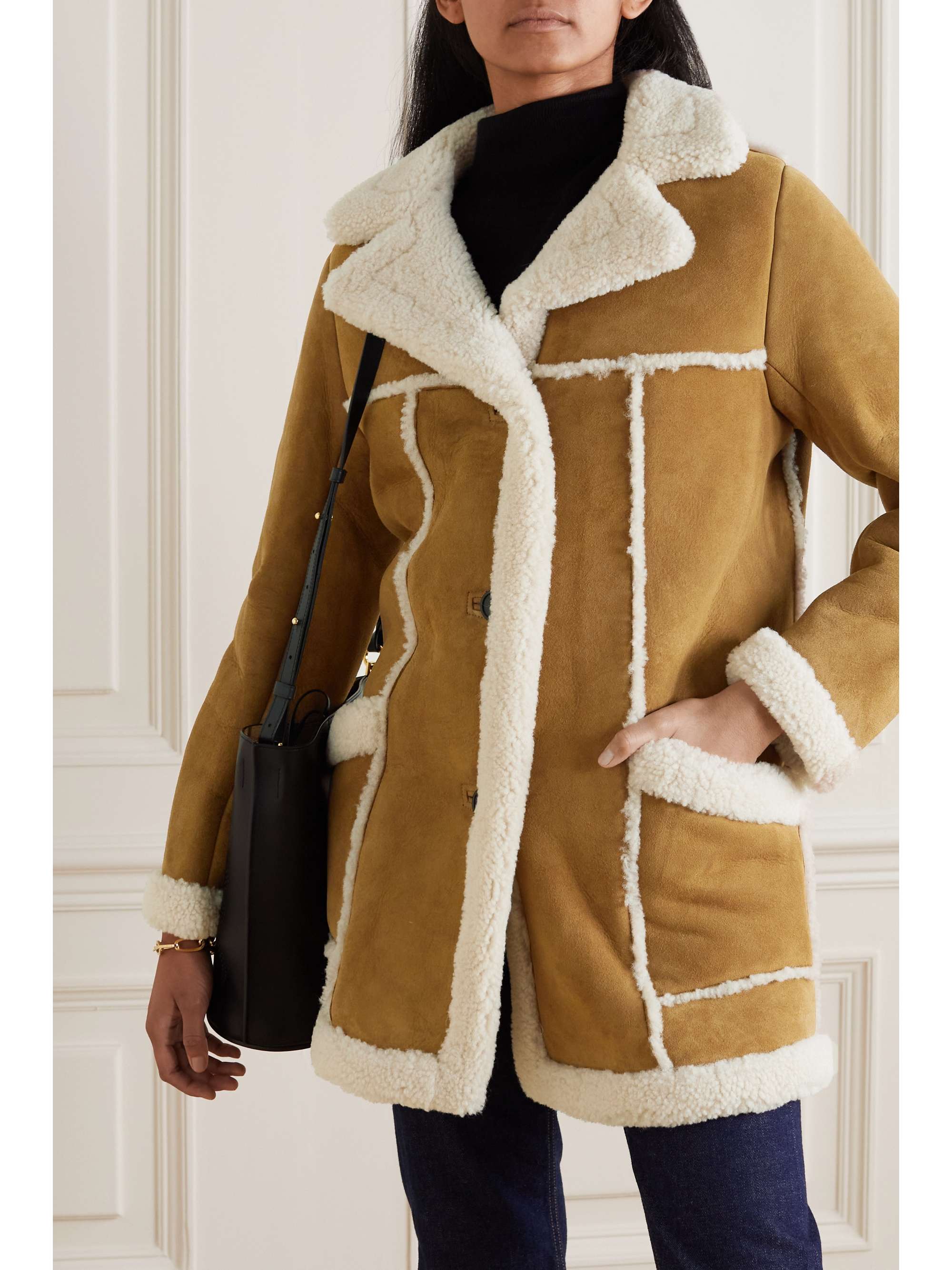 NILI LOTAN Toby shearling coat