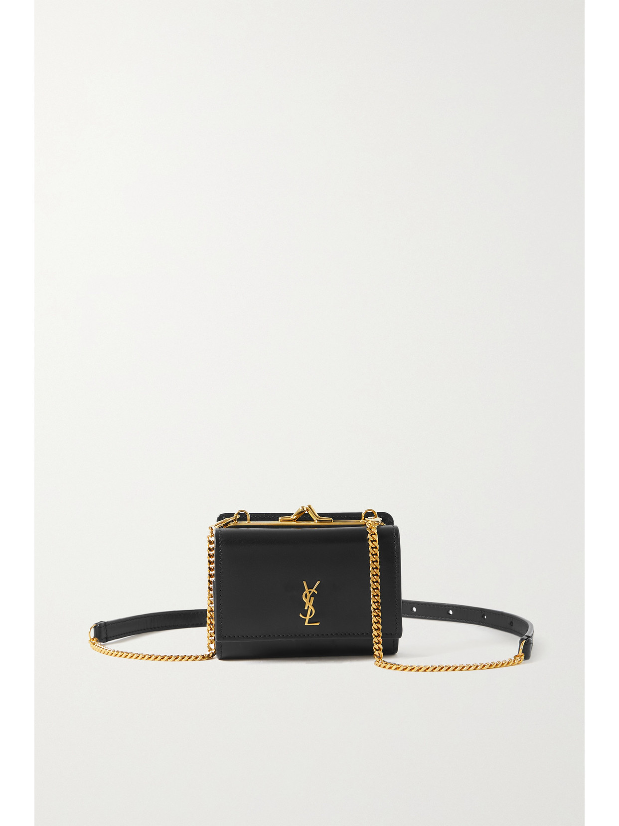 Saint Laurent Marsupio Mini Leather Shoulder Bag In Black