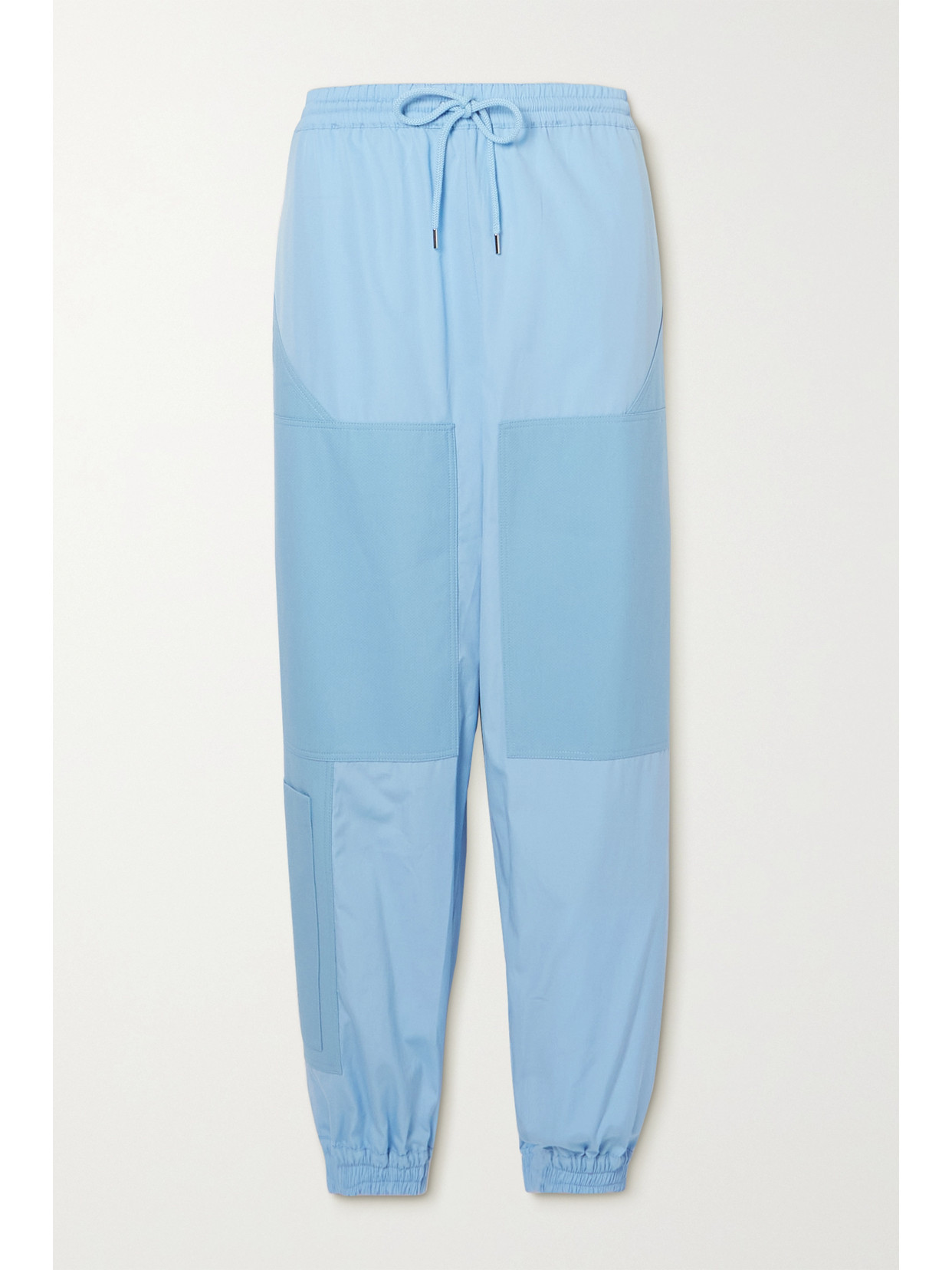 Stella McCartney + Net Sustain Kara Paneled Organic Cotton-ripstop And Shell Track Pants - Blue