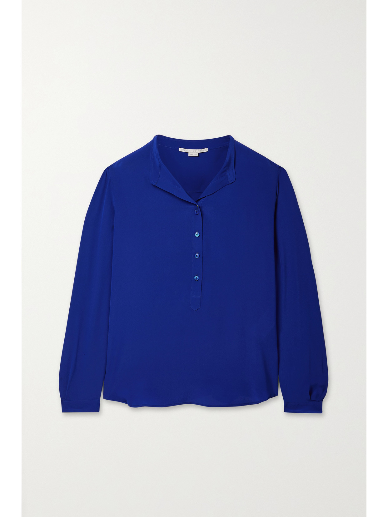 Stella McCartney Eva Silk Crepe De Chine Blouse - Blue