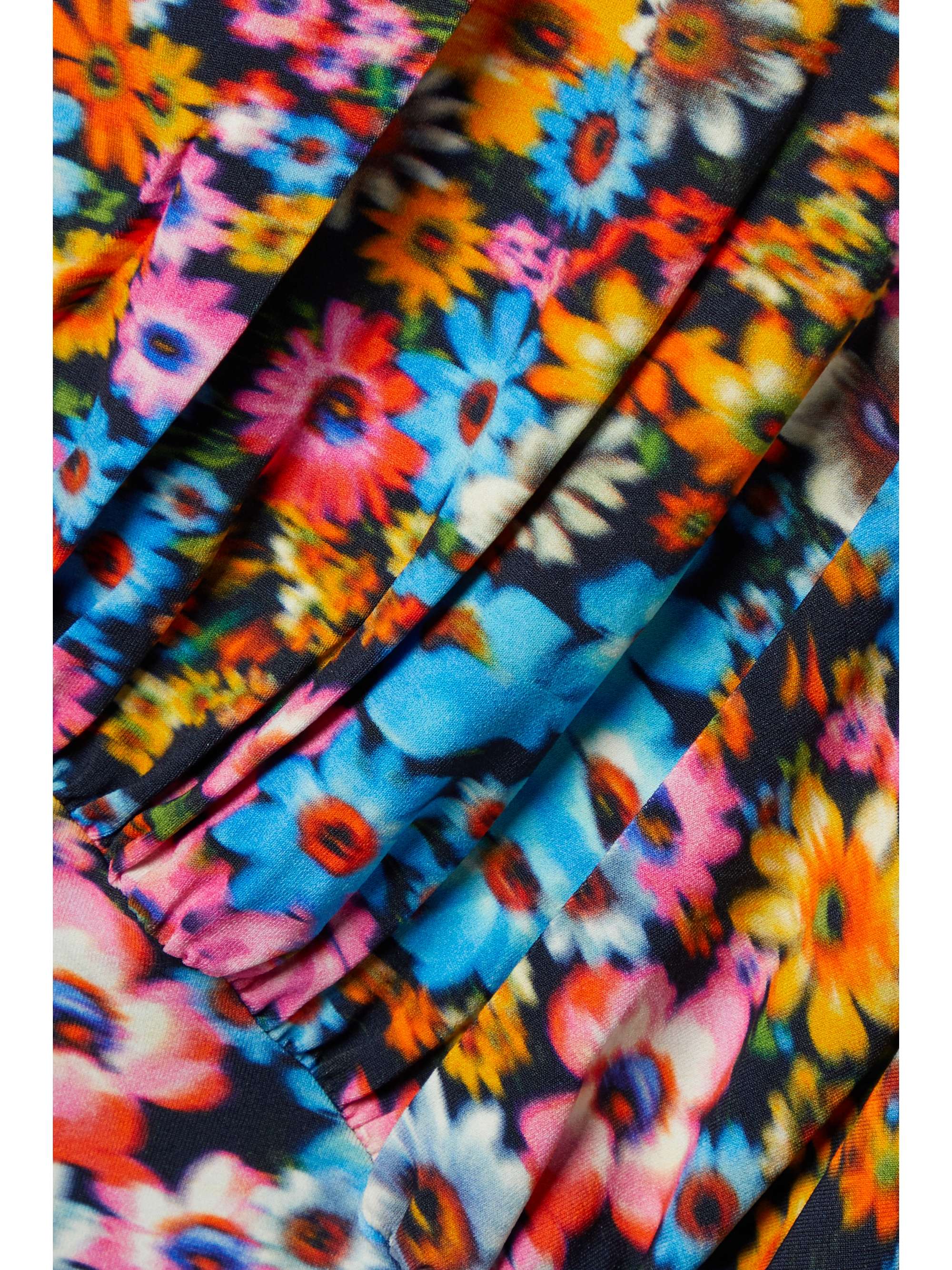 STELLA MCCARTNEY + NET SUSTAIN Melissa ruched floral-print stretch-jersey mini dress