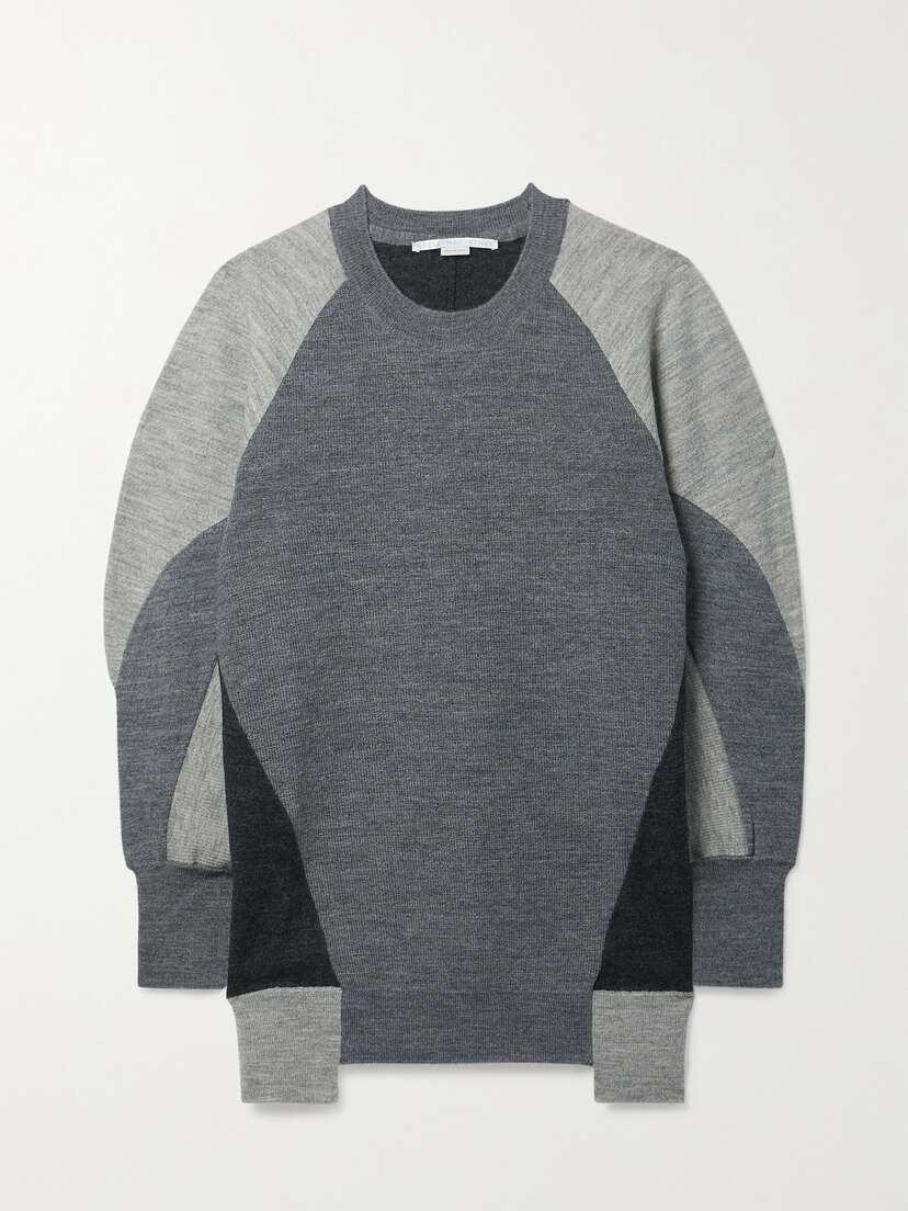 Stella McCartney Oversized Color-block Wool Sweater
