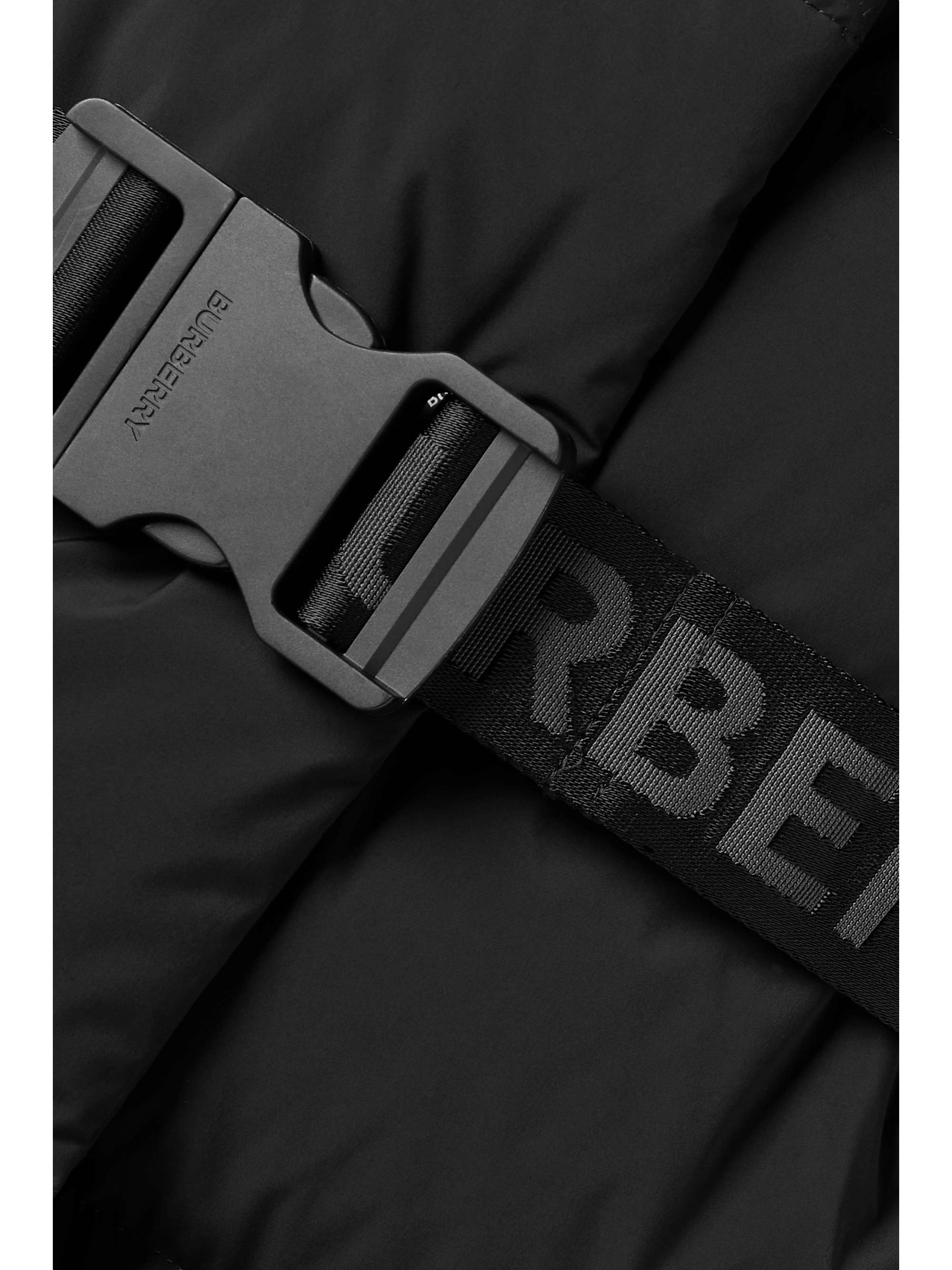 BURBERRY + NET SUSTAIN belted hooded quilted shell down coat