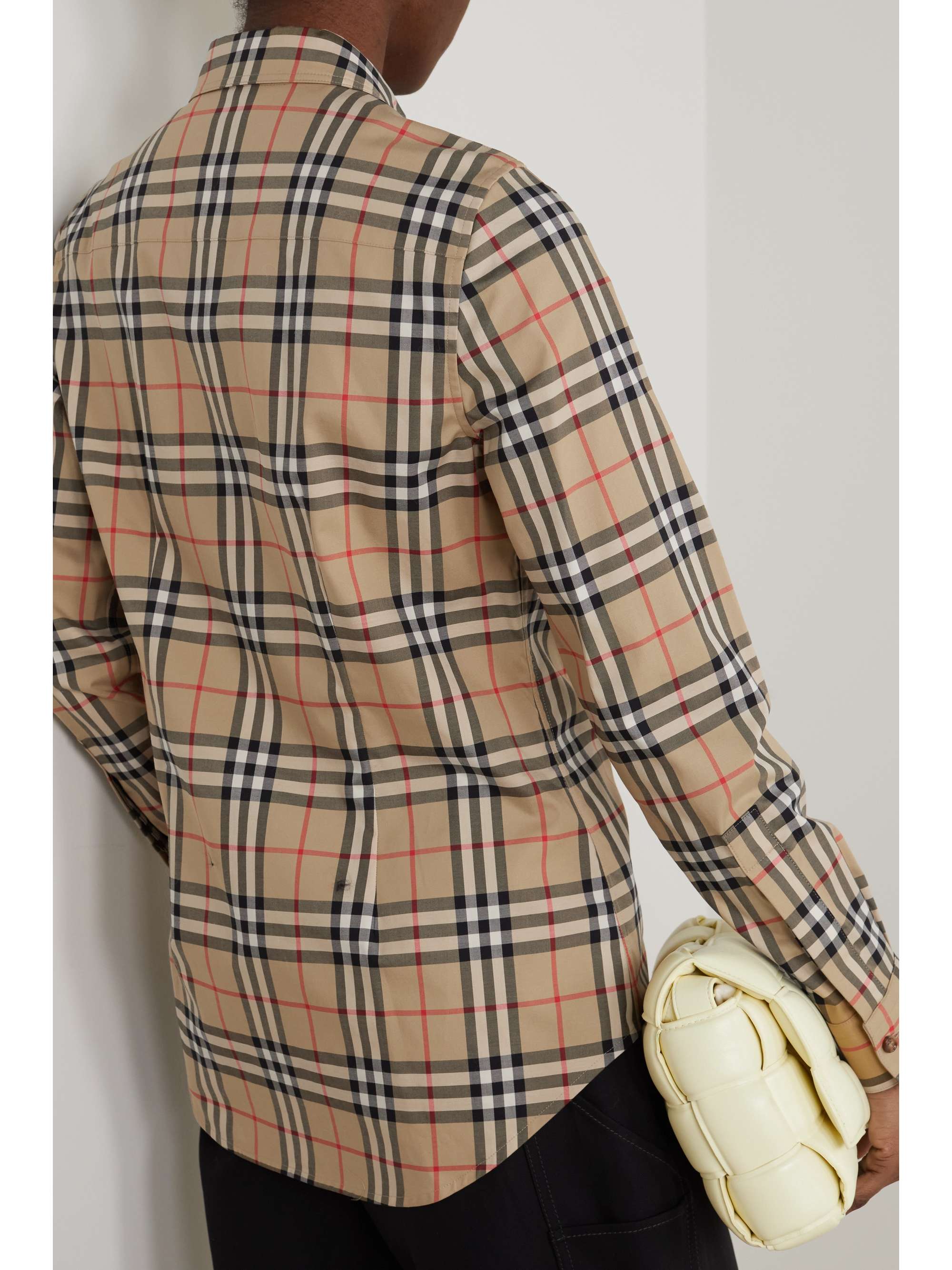 BURBERRY Checked cotton-blend shirt