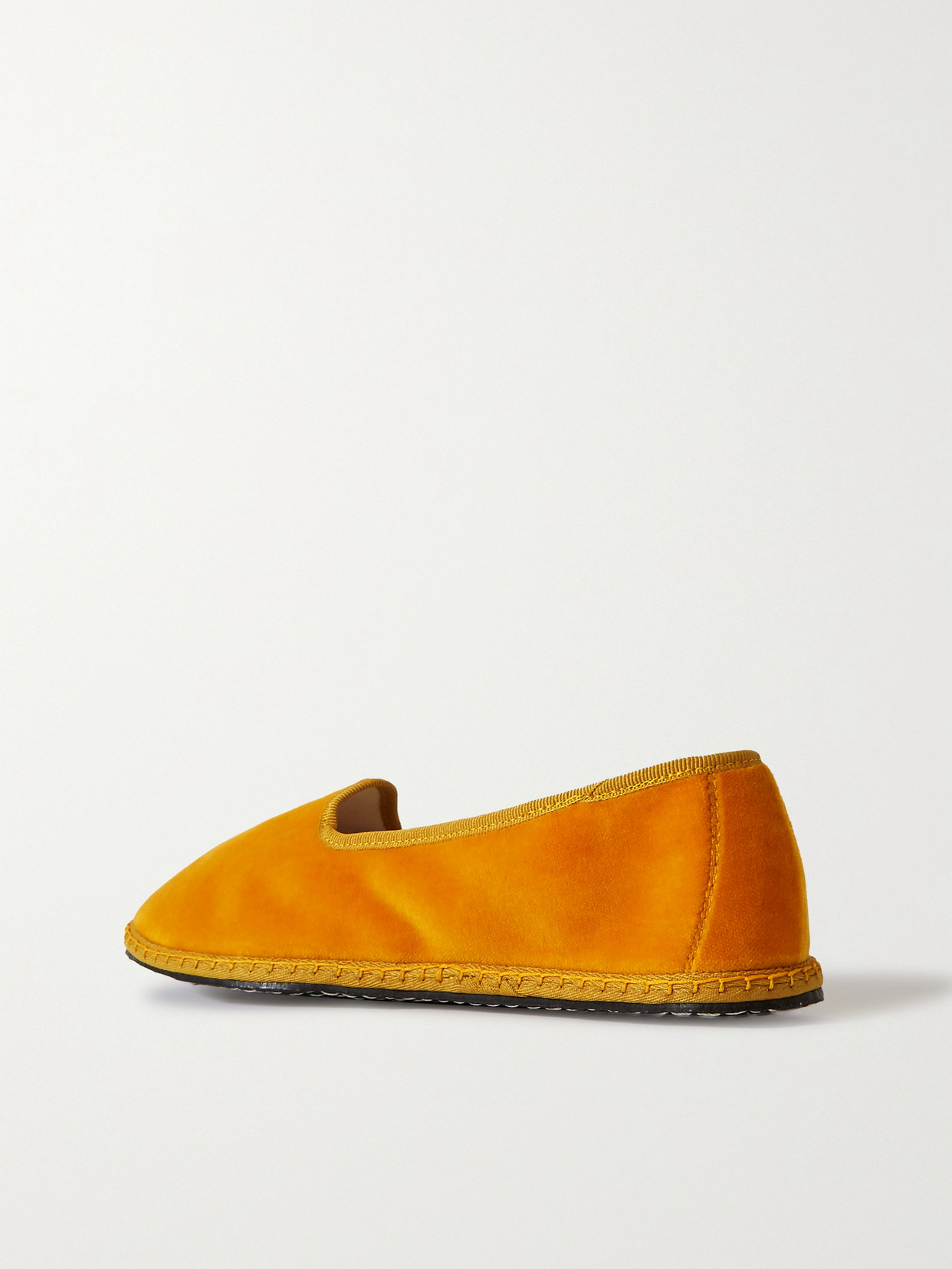 Vibi Venezia Velvet Slippers In Mustard