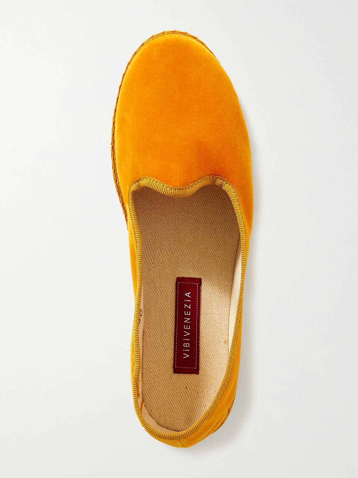 Vibi Venezia Velvet Slippers In Mustard