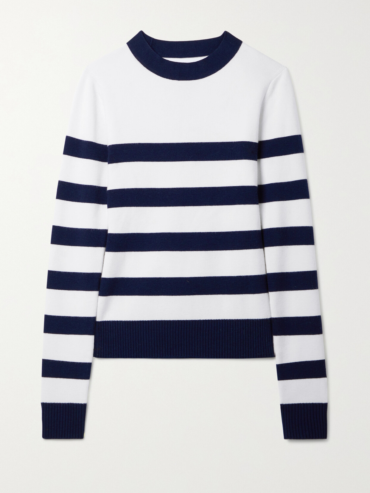 Monse Cutout Striped Merino Wool-blend Sweater - Ivory