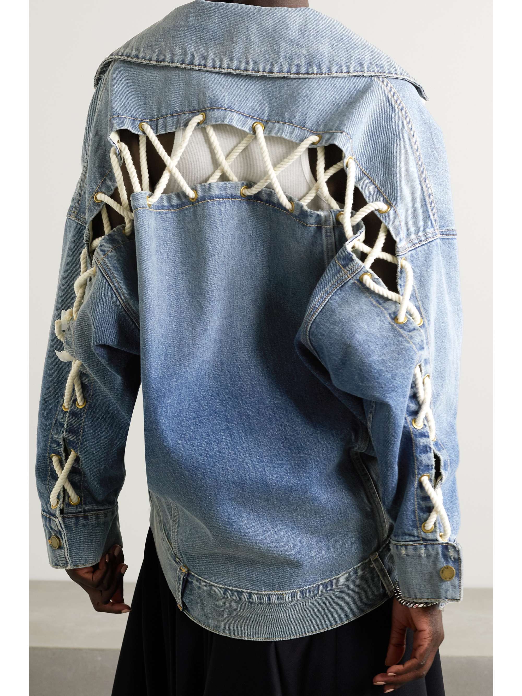 jacket with shoulder tassels