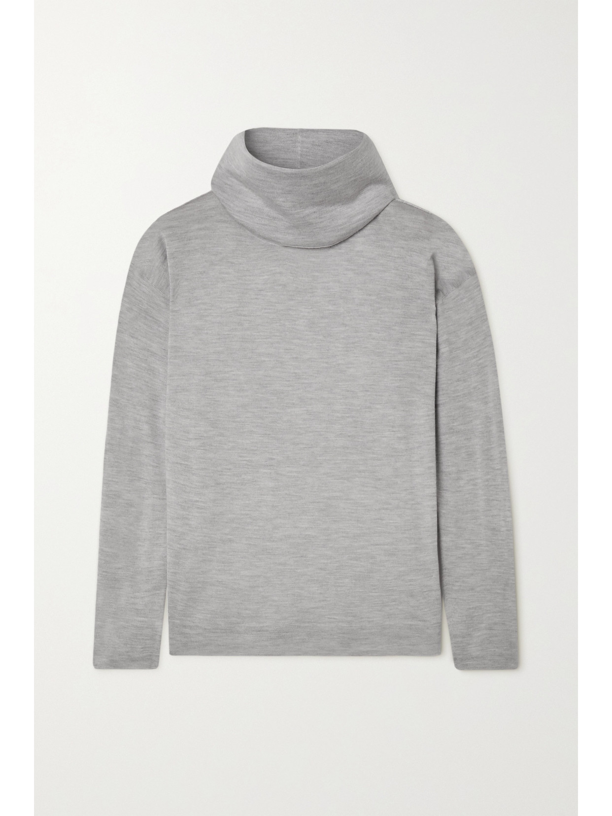 Akris Convertible Wool And Silk-blend Turtleneck Sweater