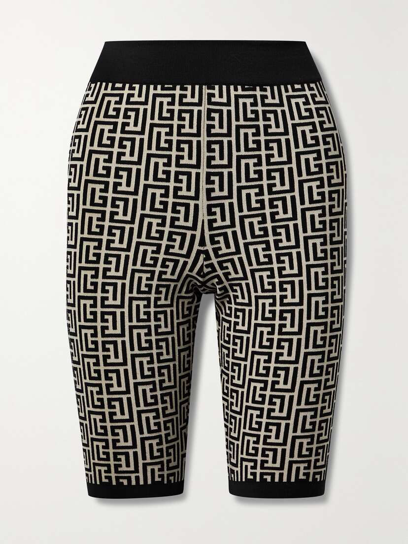 Balmain Jacquard-knit Wool-blend Shorts