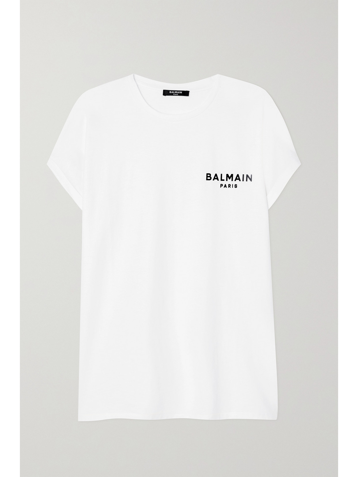 Balmain Flocked Cotton-jersey T-shirt