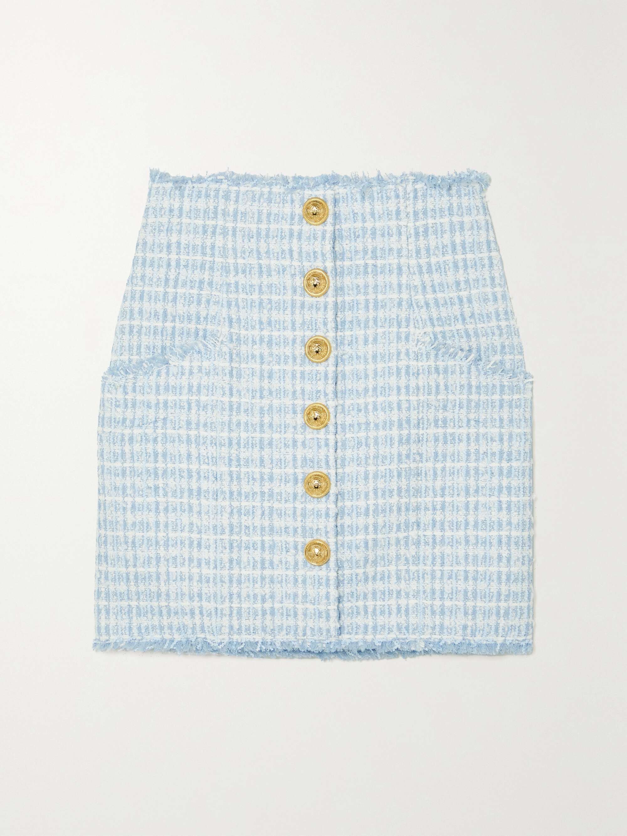 light blue skirt button
