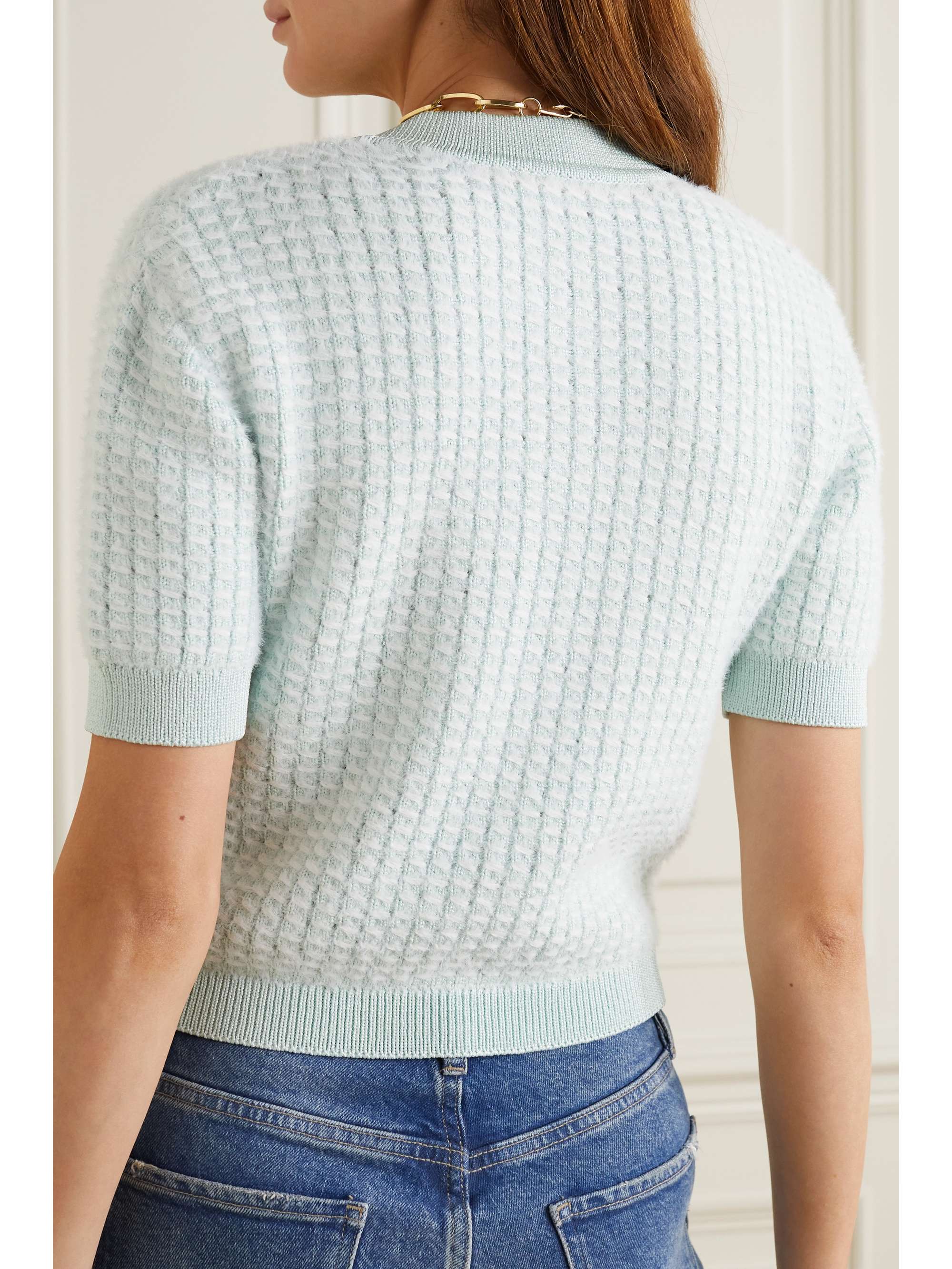 BALMAIN Cardigan raccourci en mailles à boutons