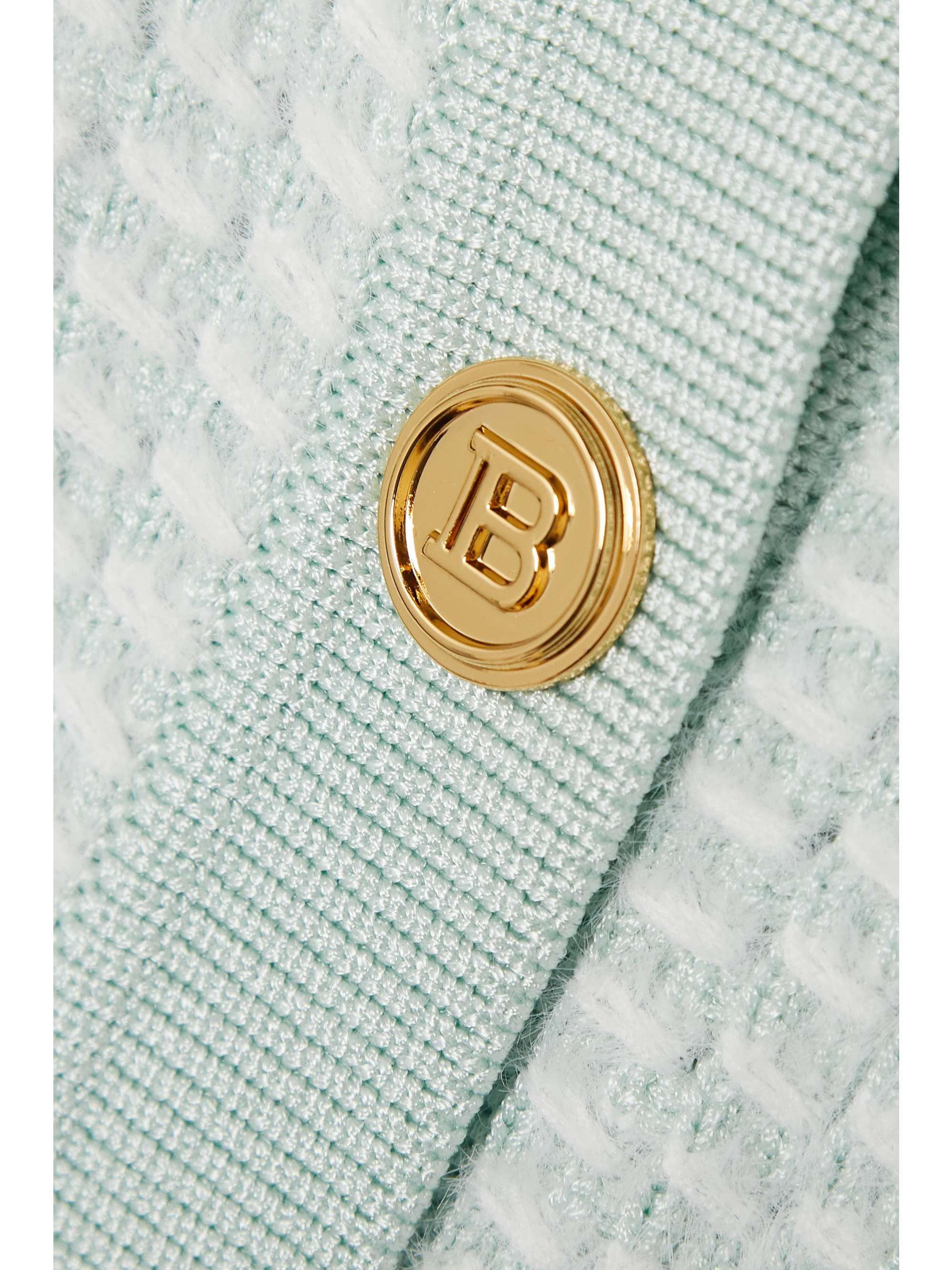 BALMAIN Cardigan raccourci en mailles à boutons