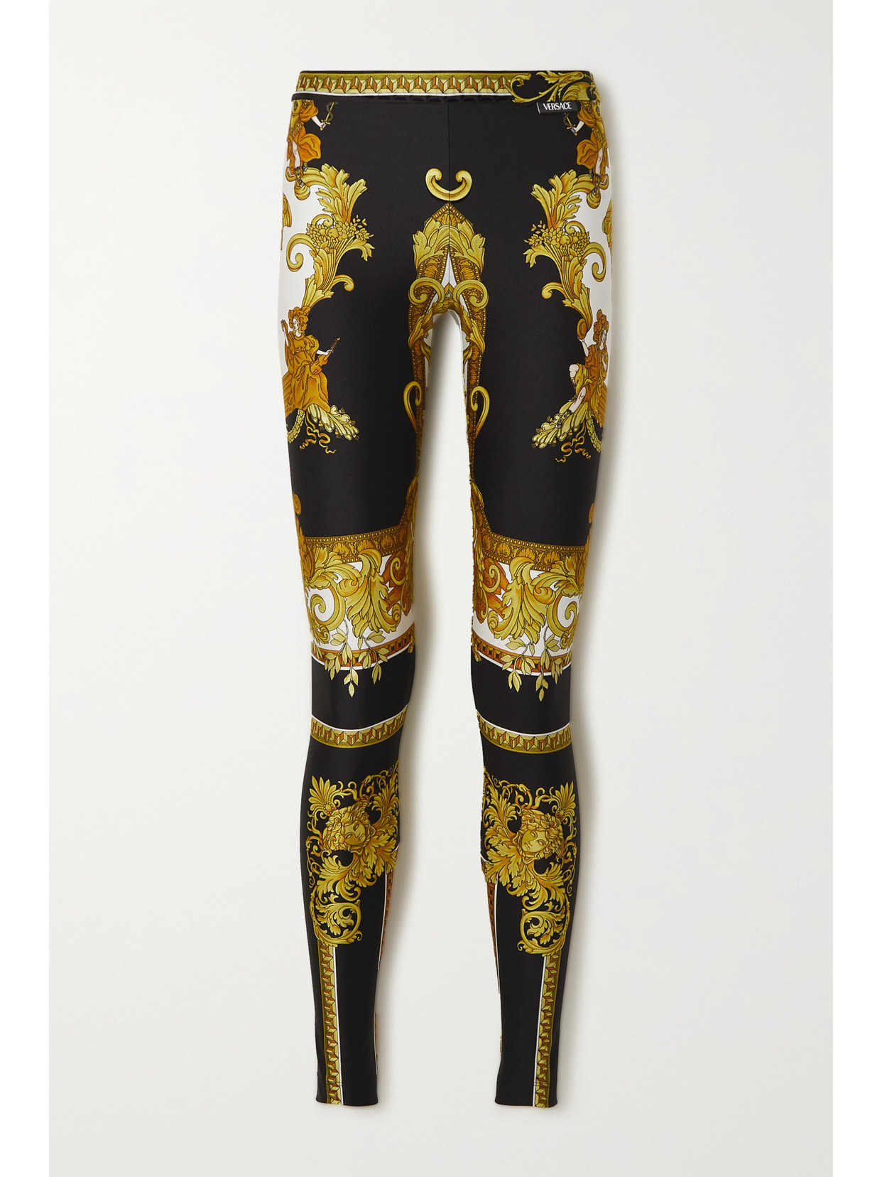 Versace Black Medusa Renaissance Print Leggings | ModeSens