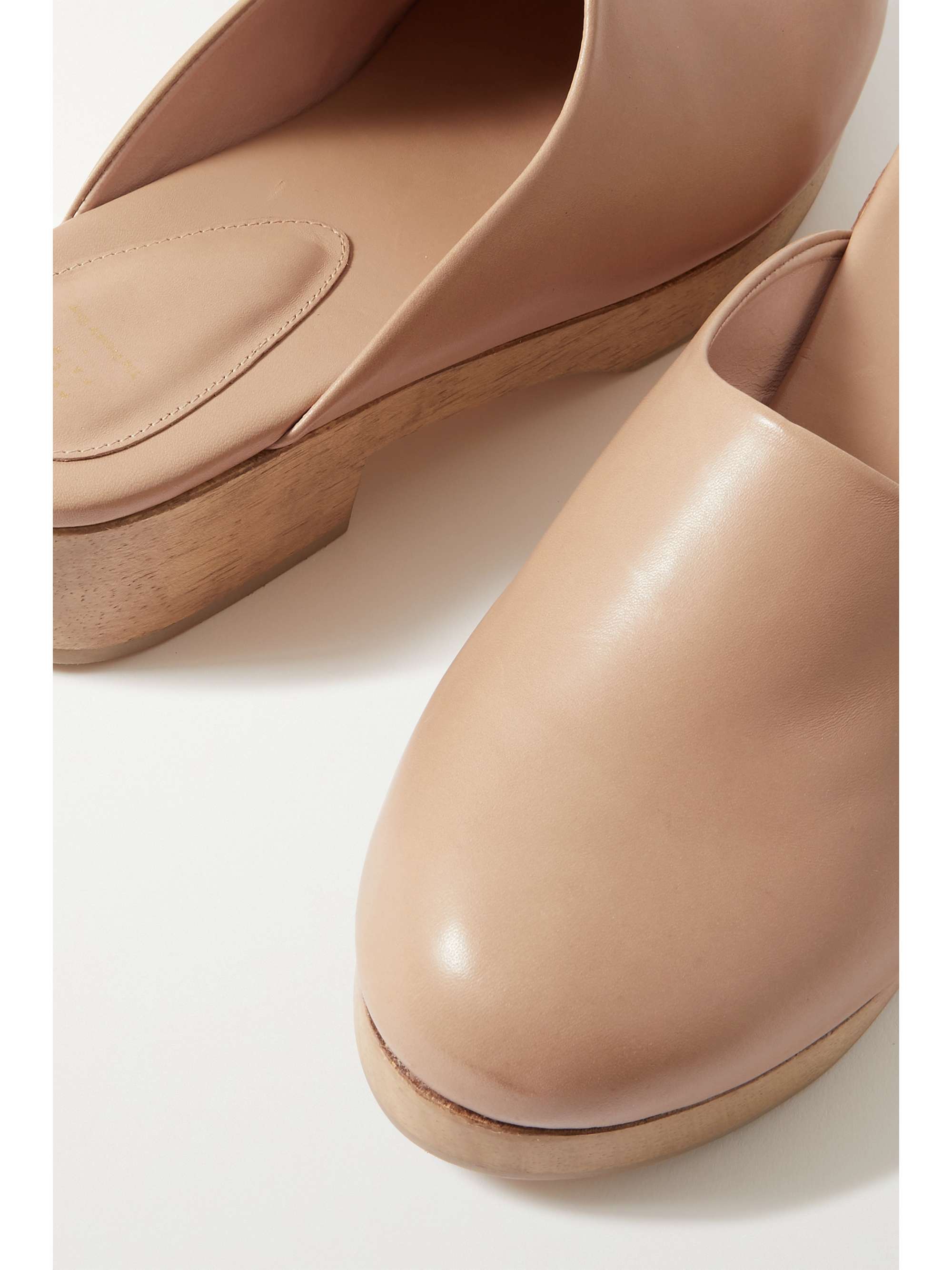 PORTE & PAIRE + Frankie Shop leather clogs