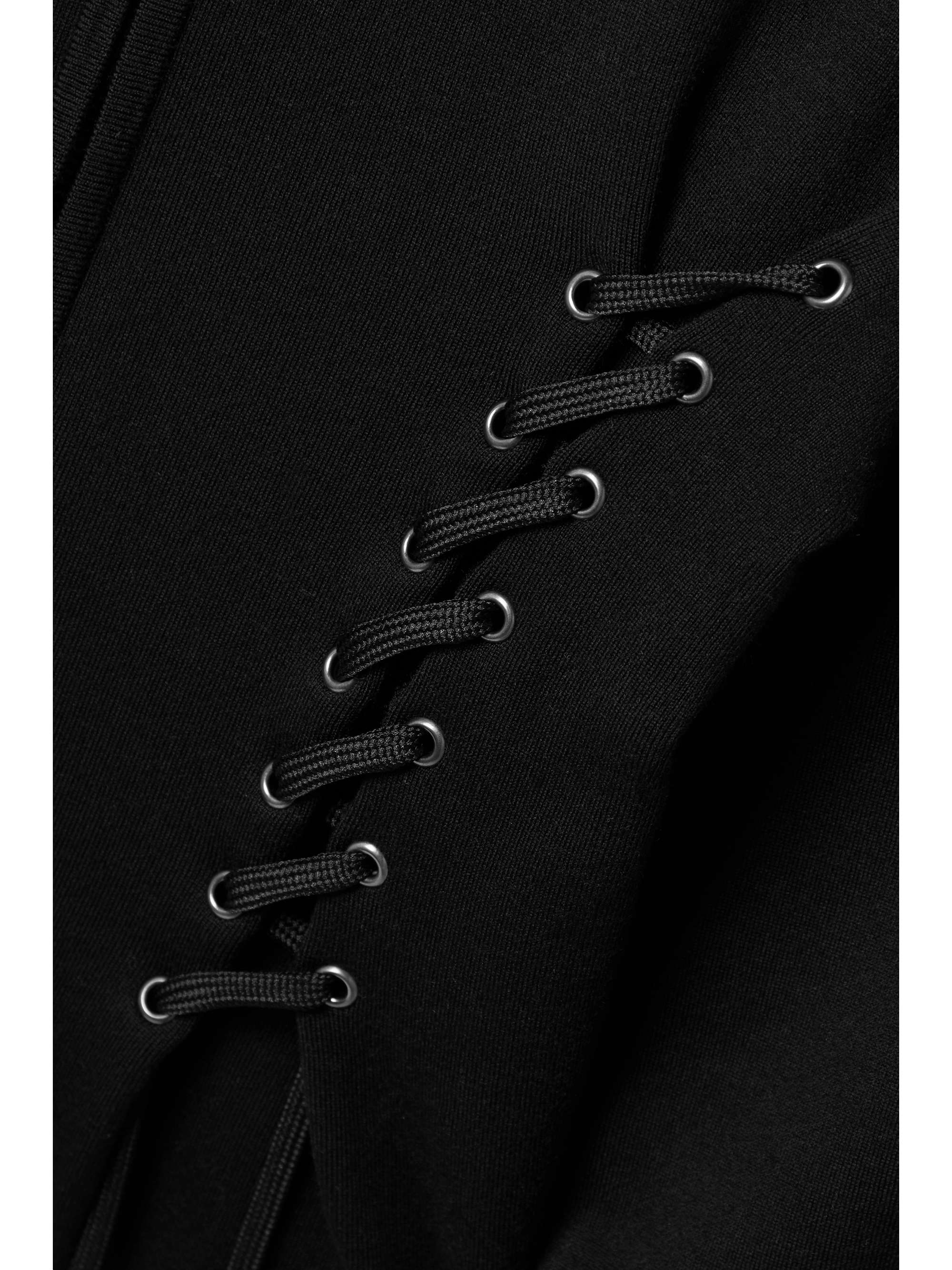 CHLOÉ Lace-up merino wool-blend cardigan