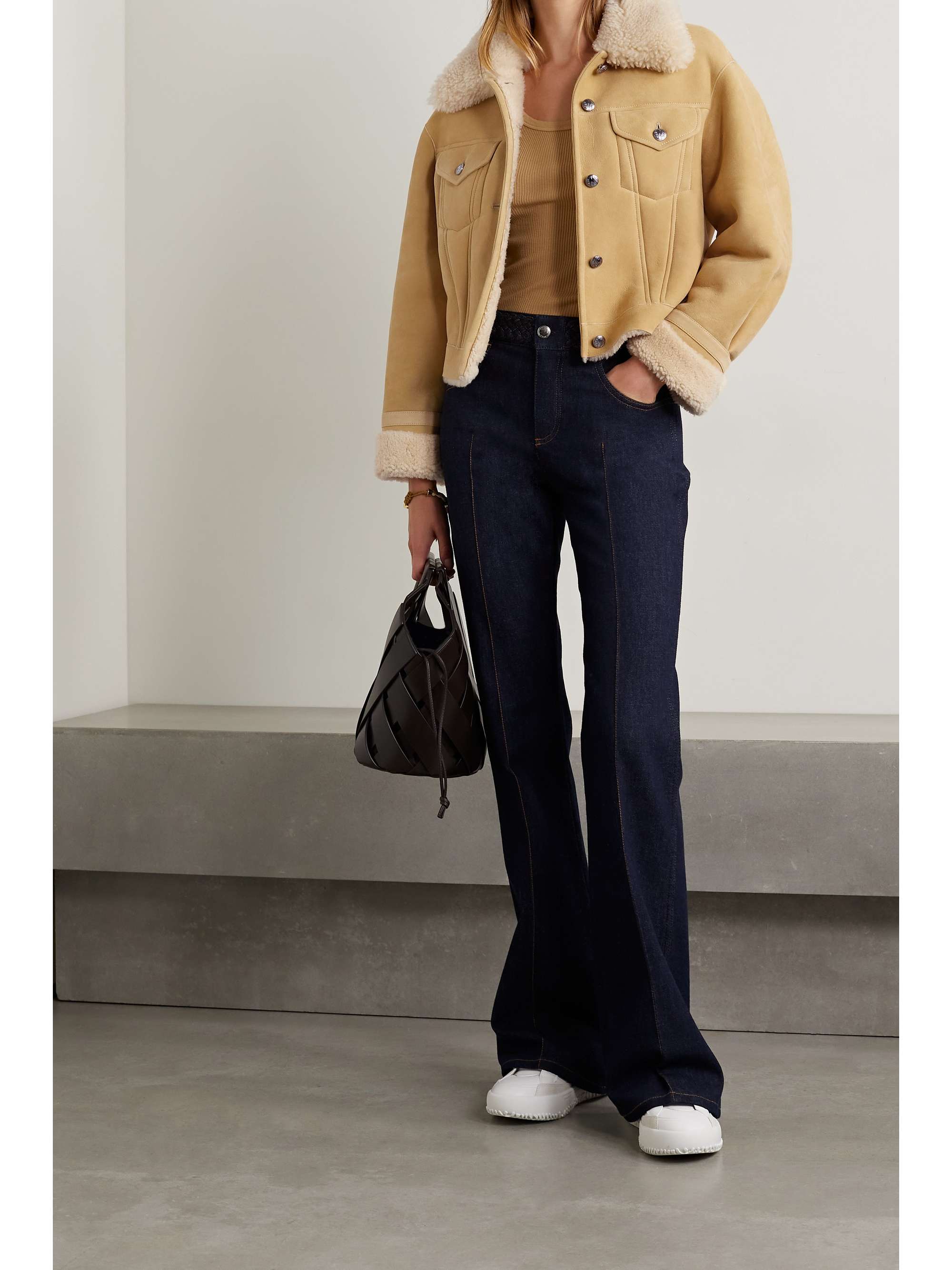 shearling trim jacket