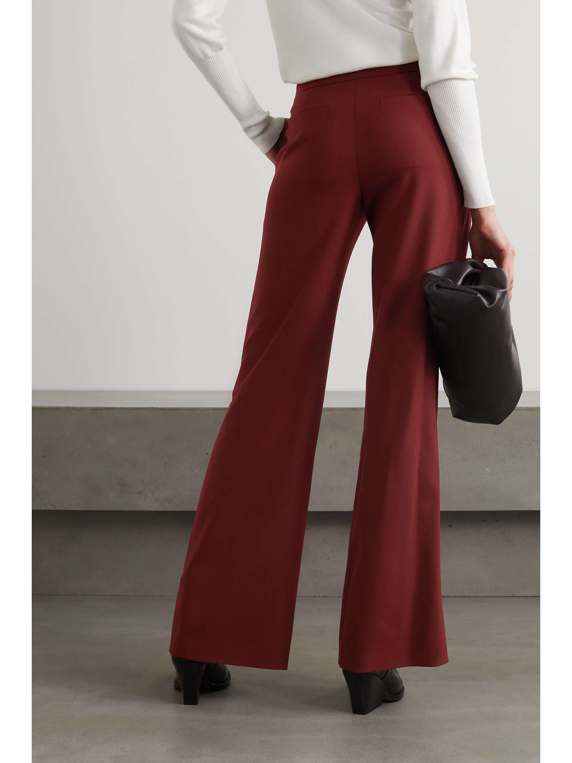 CHLOÉ Stretch-wool wide-leg pants