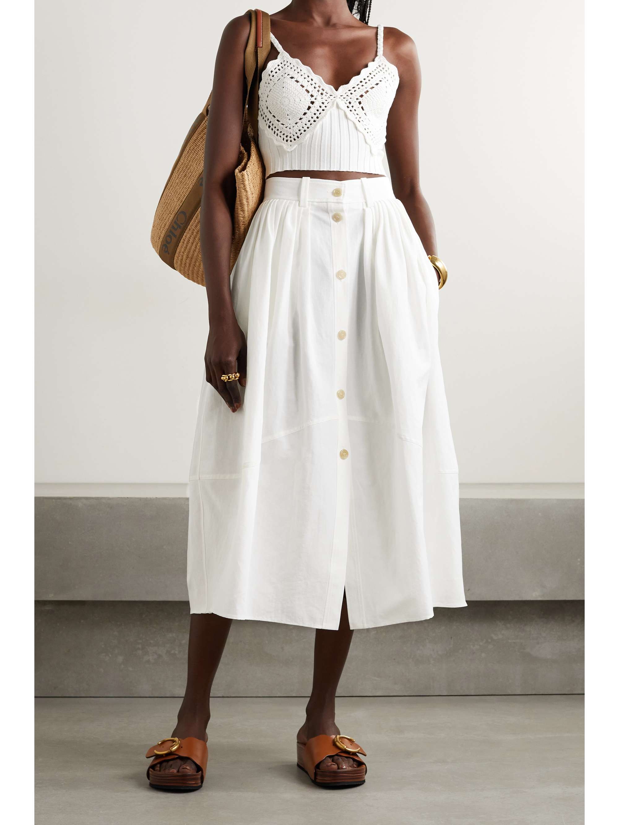midi skirt linen
