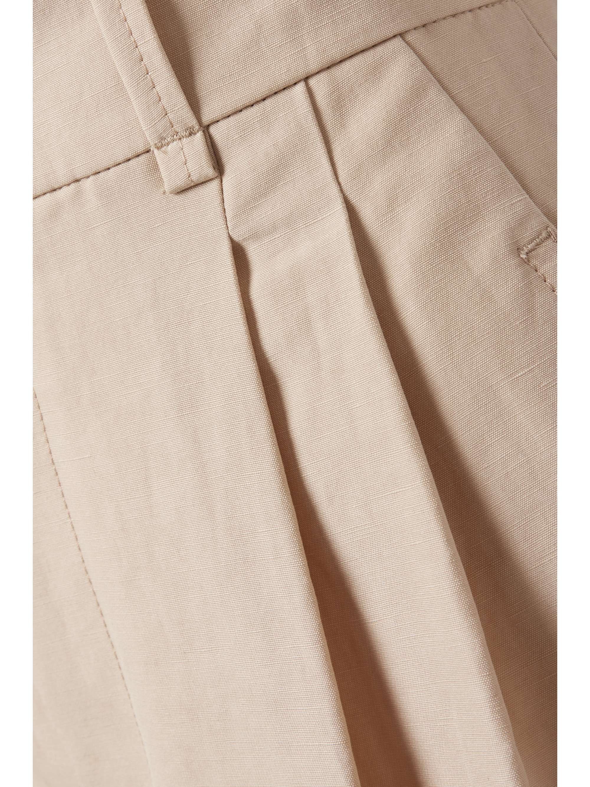 CHLOÉ Linen and cotton-blend canvas shorts