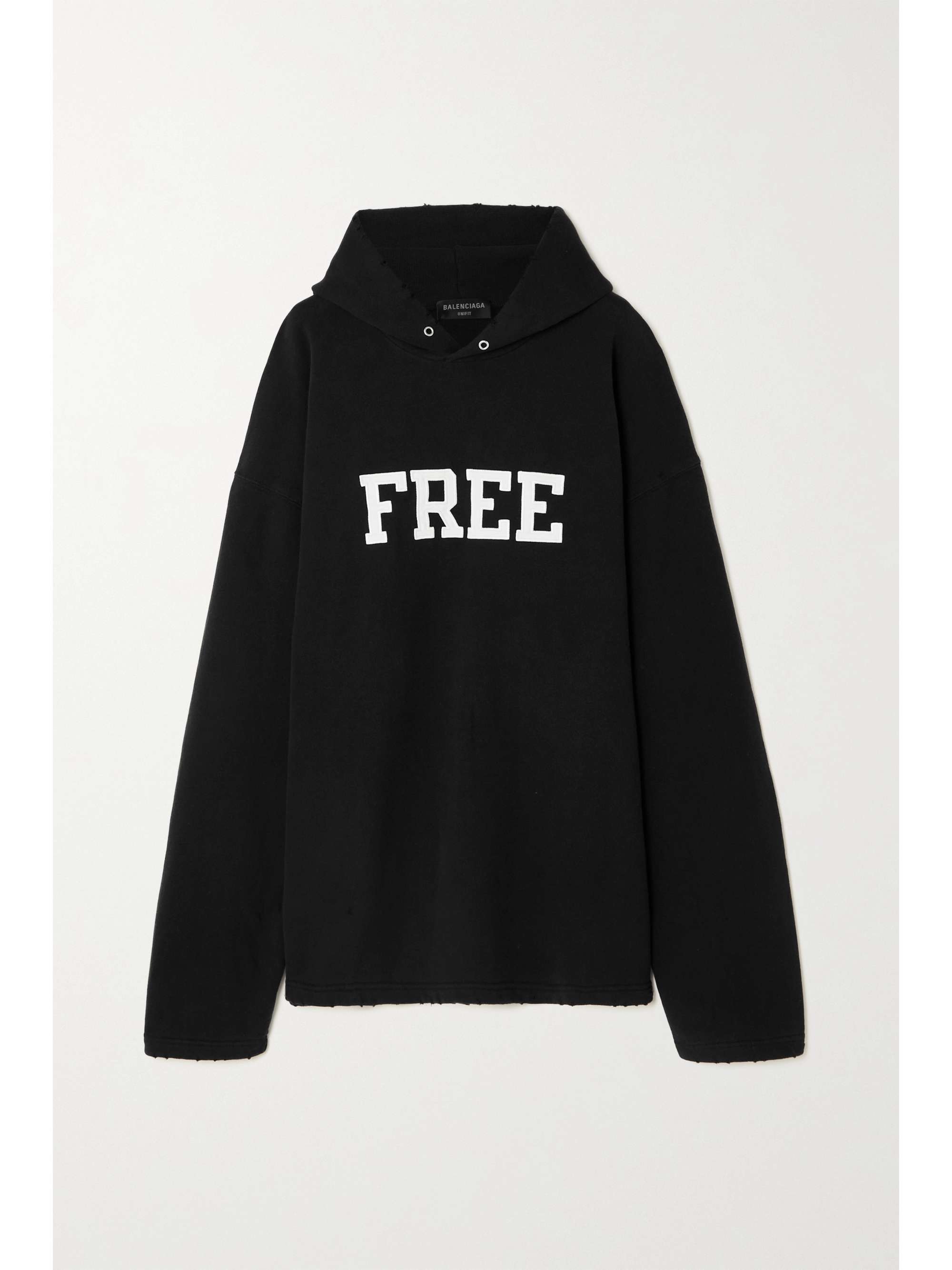oversized distressed hoodie