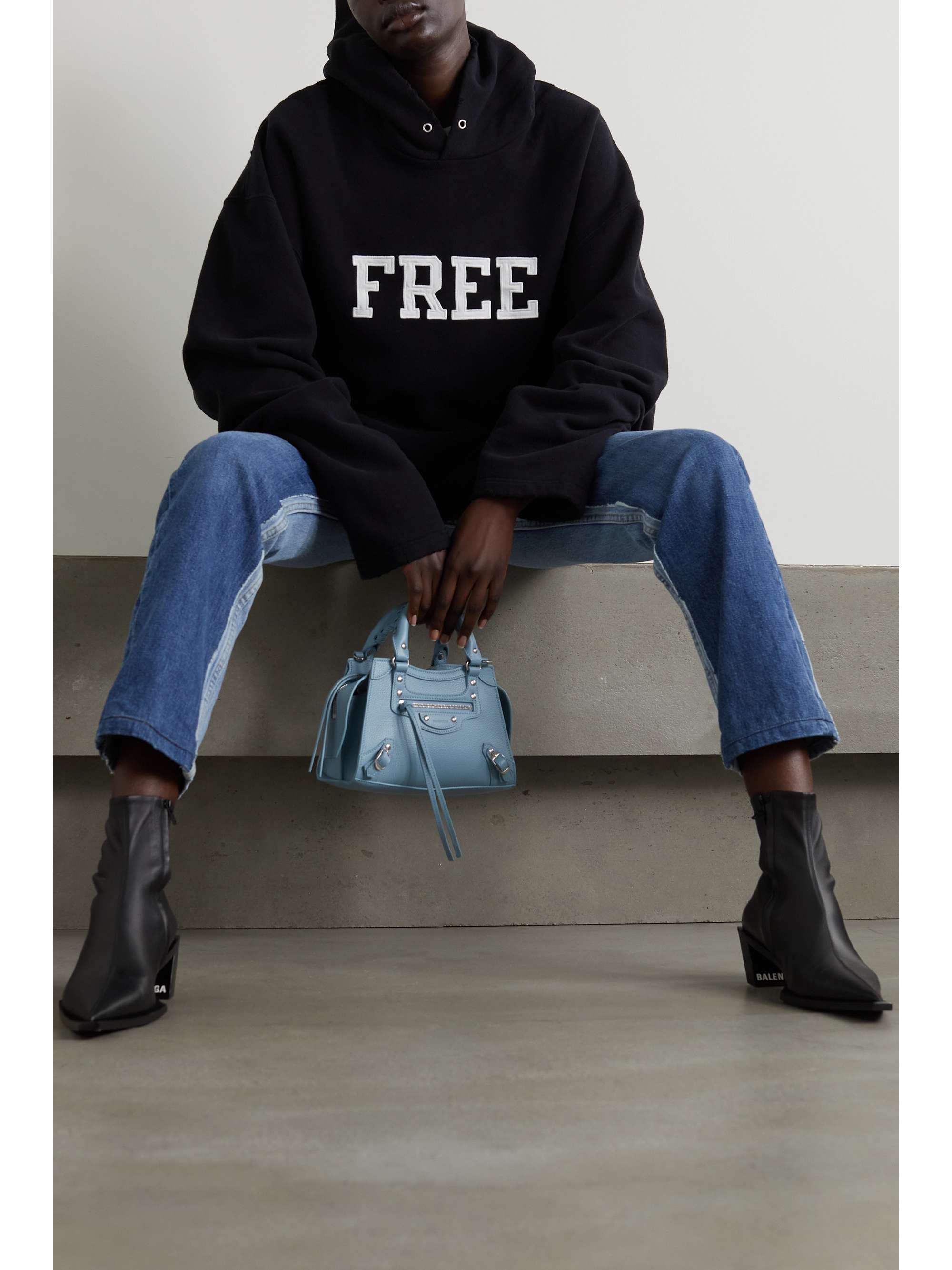 oversized distressed hoodie