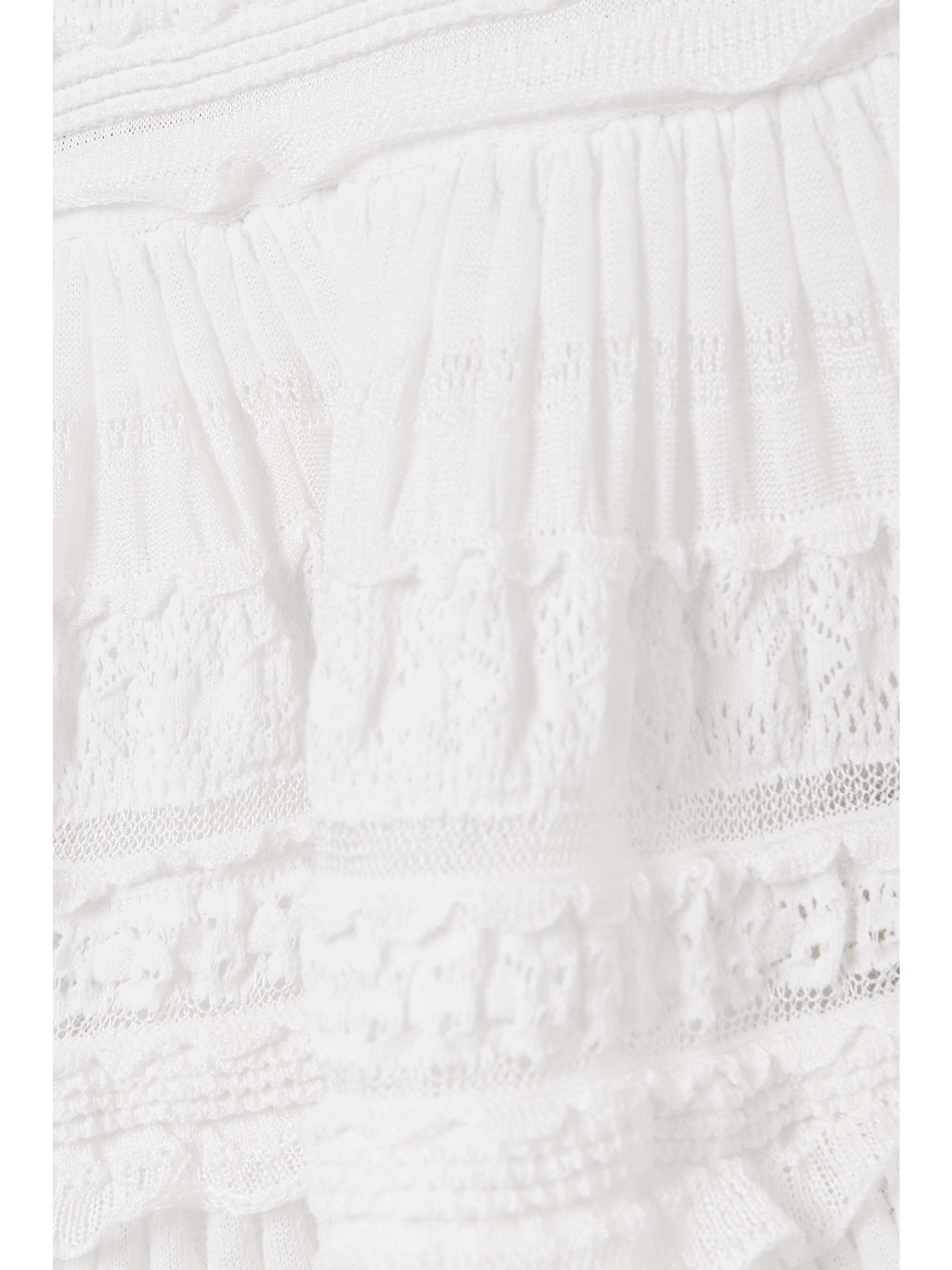 ALAÏA Editions ruffled crocheted cotton-blend mini dress