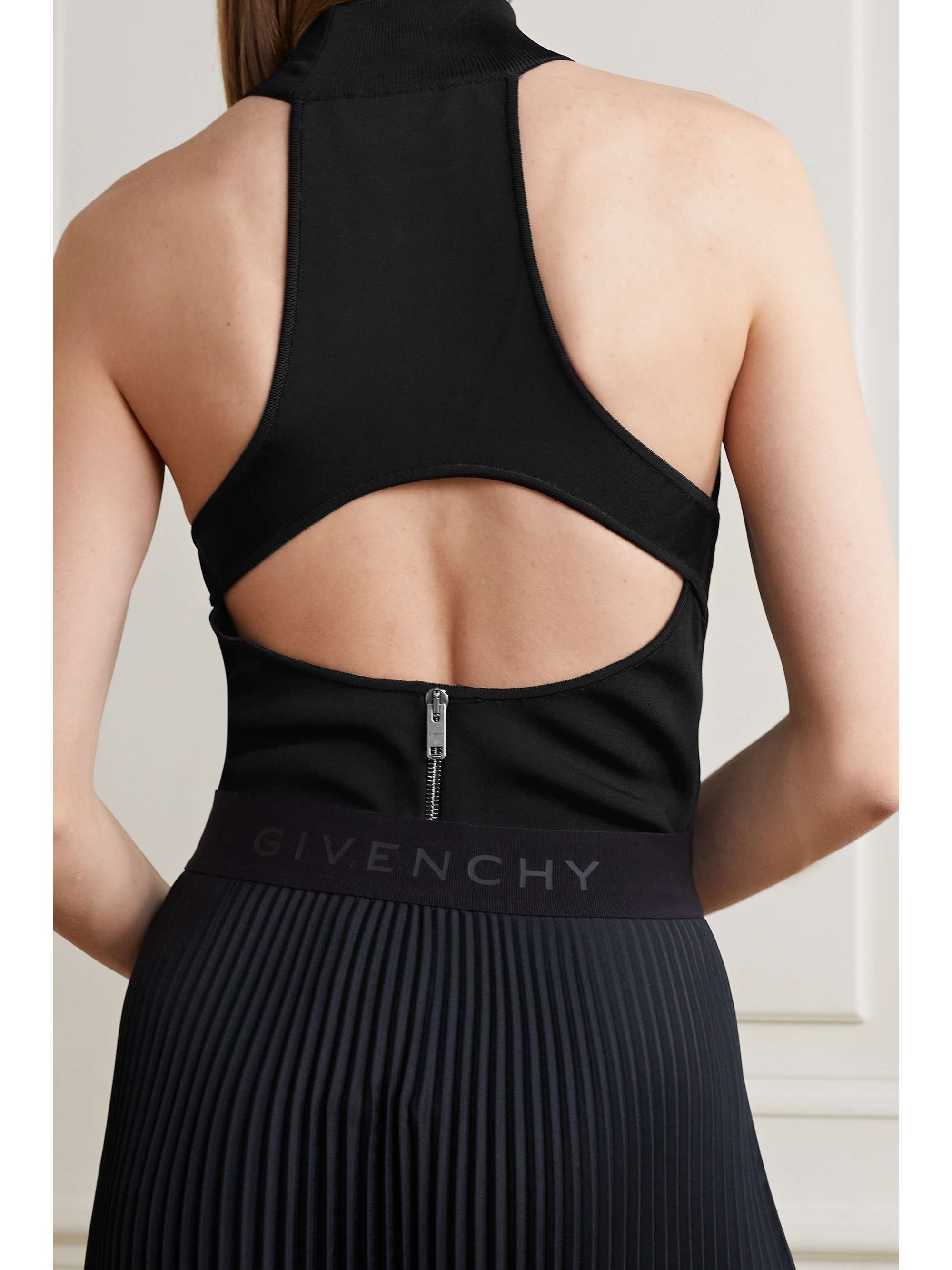 GIVENCHY Cutout knitted turtleneck top