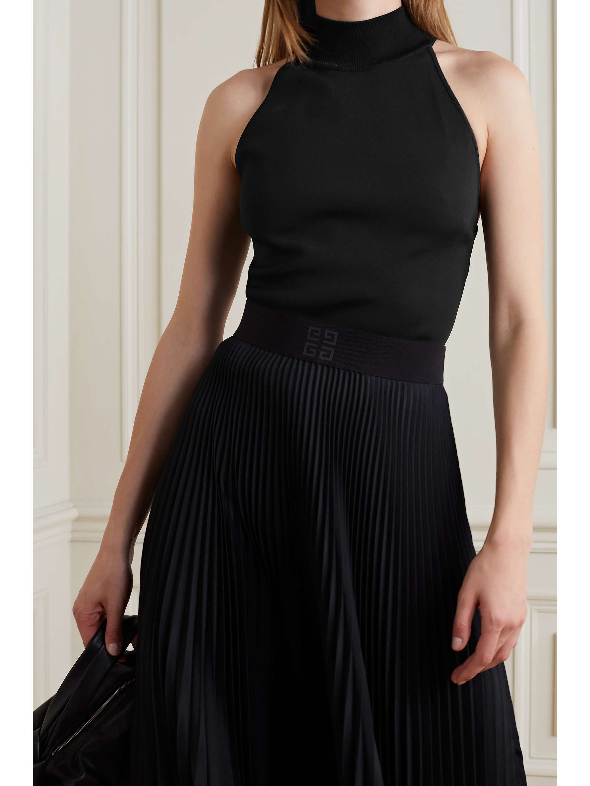 GIVENCHY Cutout knitted turtleneck top