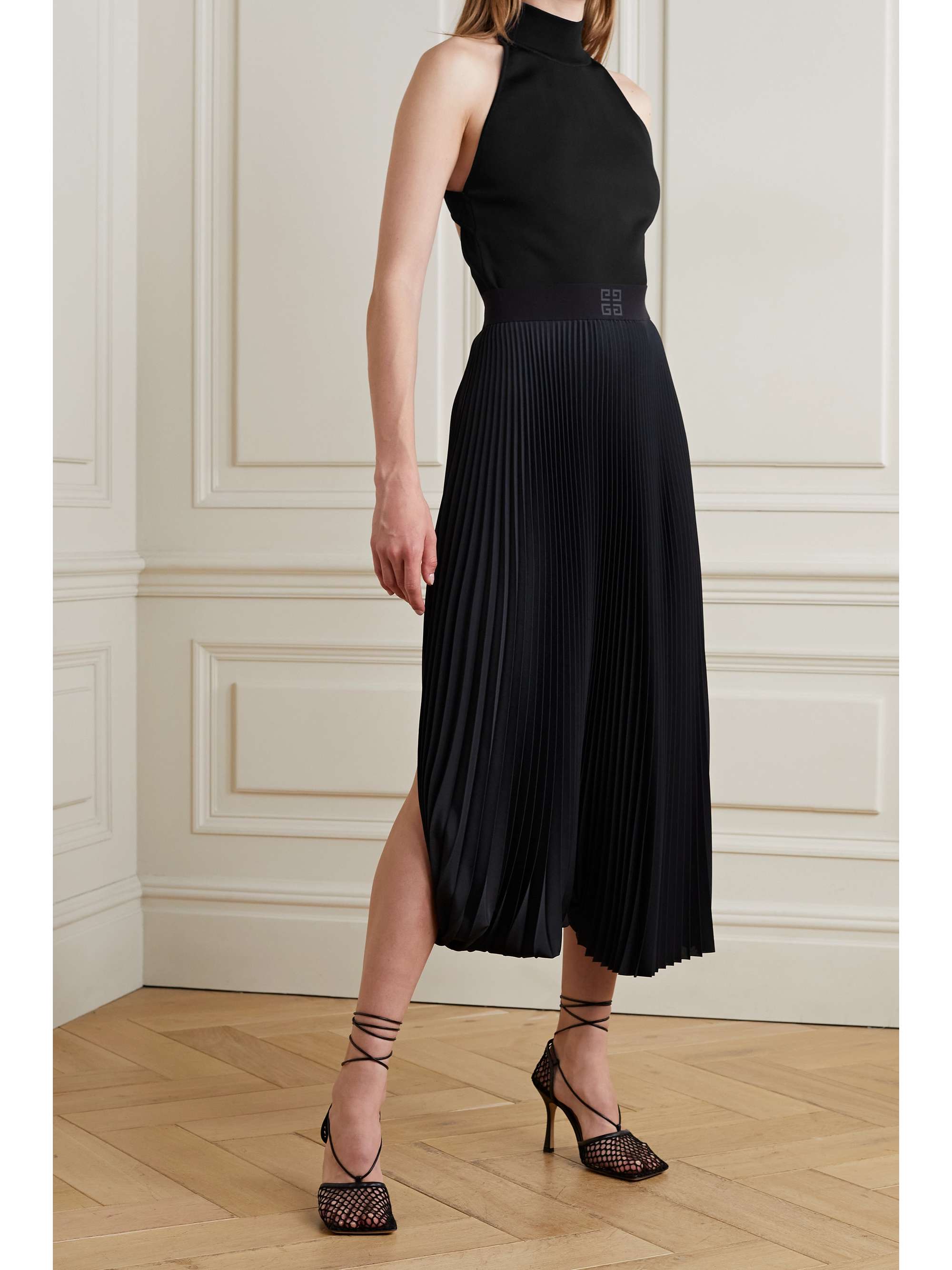 GIVENCHY Cutout knitted turtleneck top