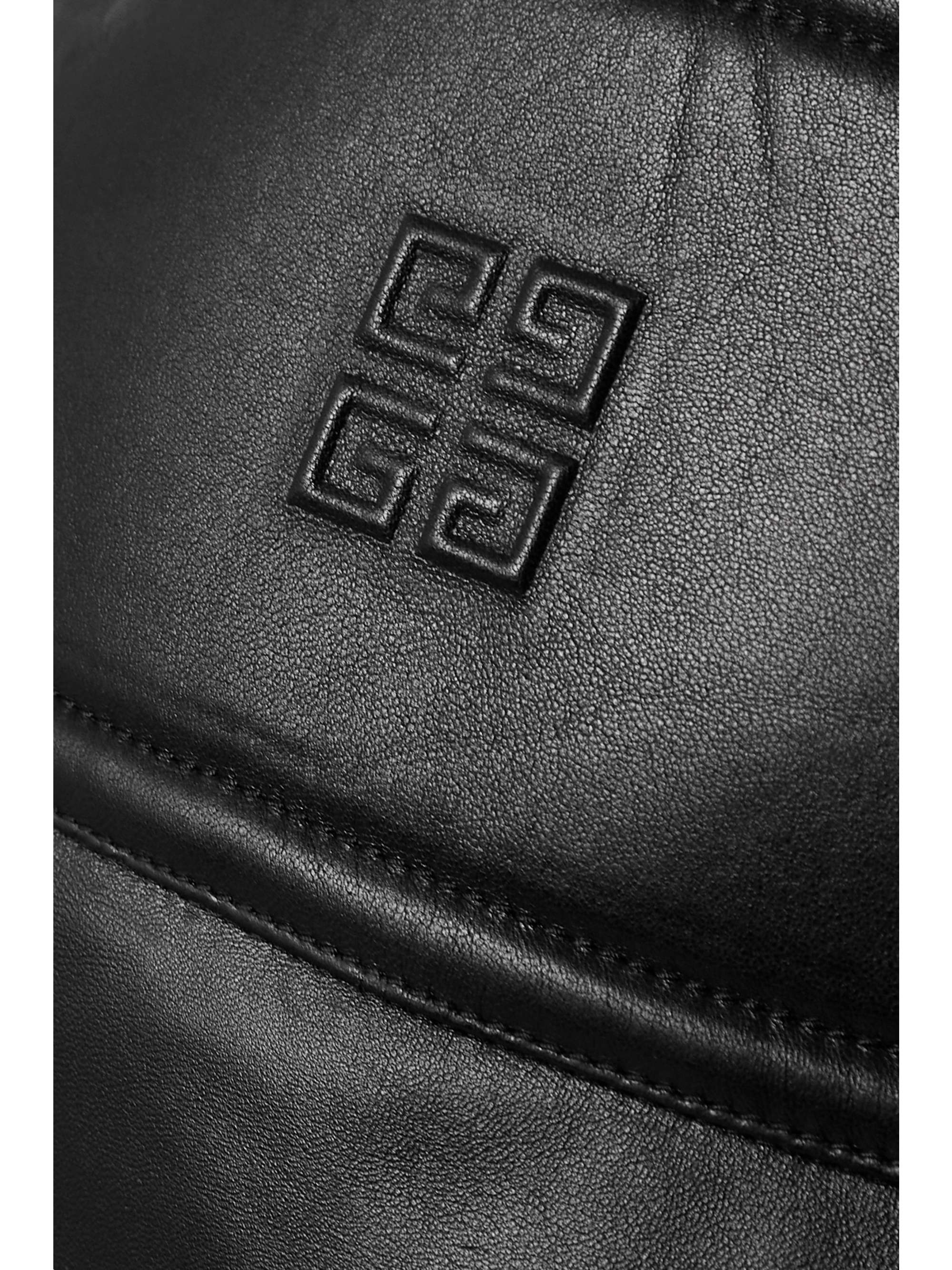 GIVENCHY Cutout embossed leather skirt
