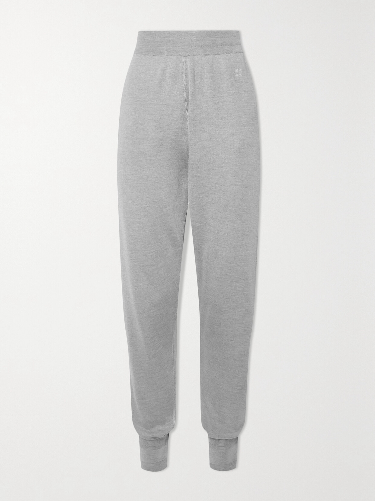 Givenchy Embroidered Silk Track Pants - Gray