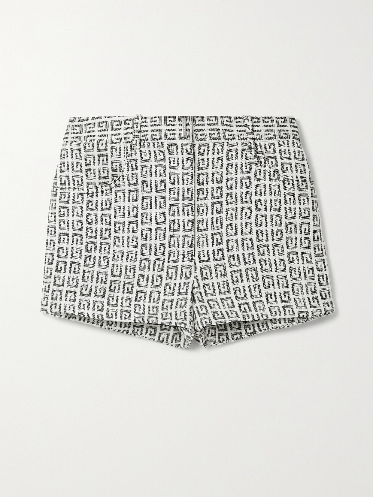 Givenchy Logo-print Cotton Shorts In Black