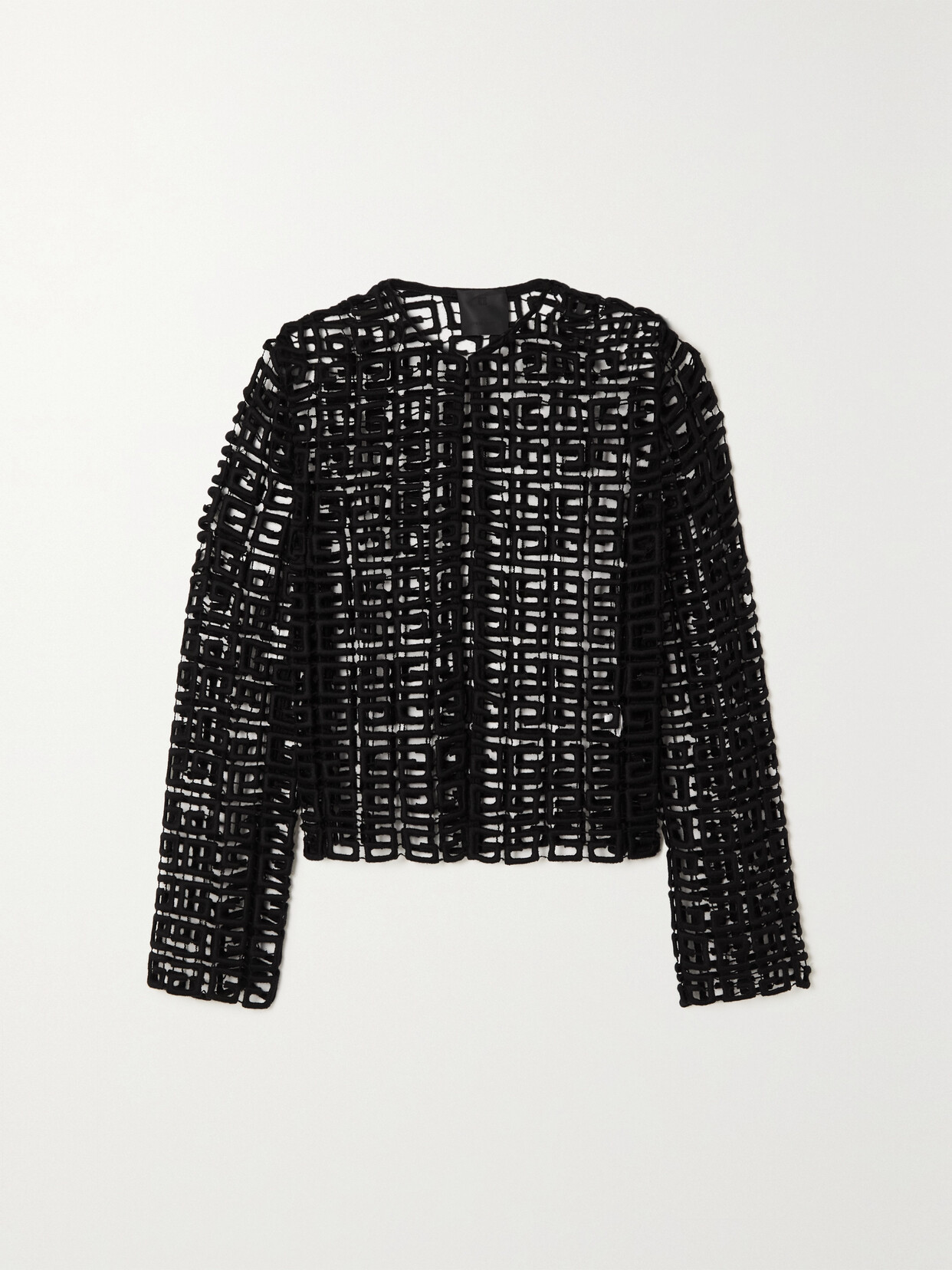 GIVENCHY WOOL-BLEND GUIPURE LACE JACKET