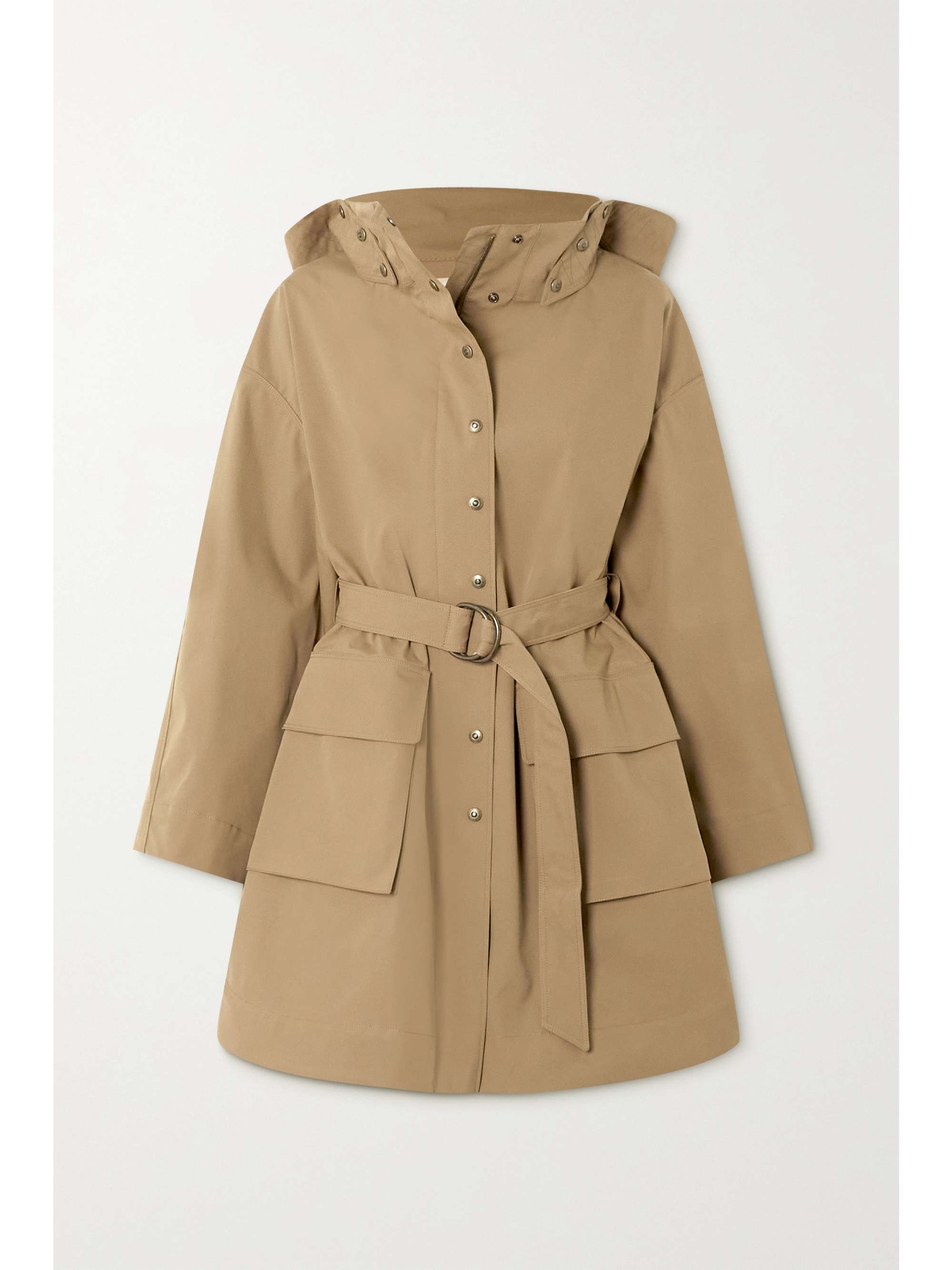 Beige hooded trench coat Clearance