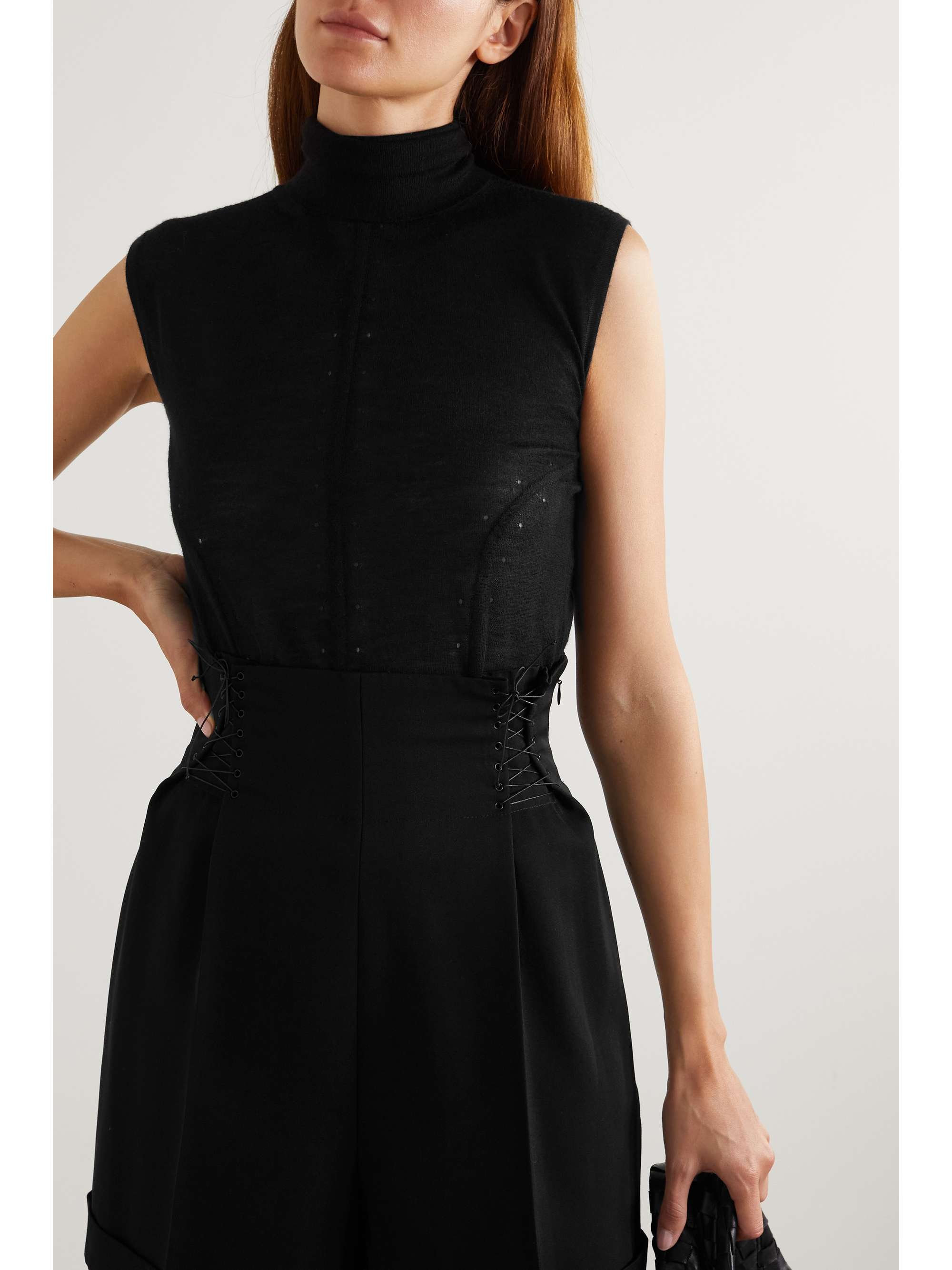 ALAÏA Cashmere-blend turtleneck top